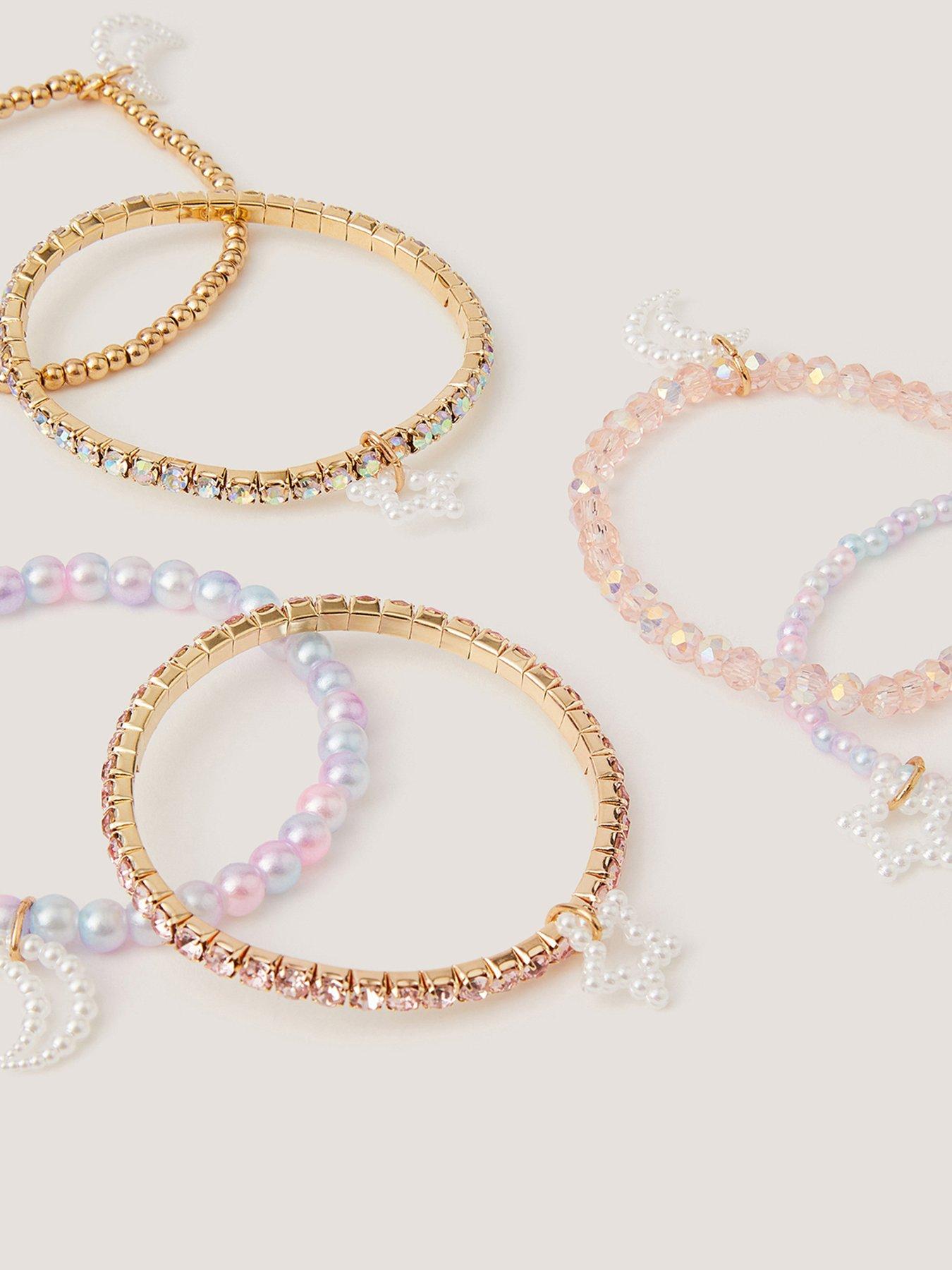 Image 2 of 2 of Monsoon Girls 6 Pack Celeste Pack Bracelet Set - Multi