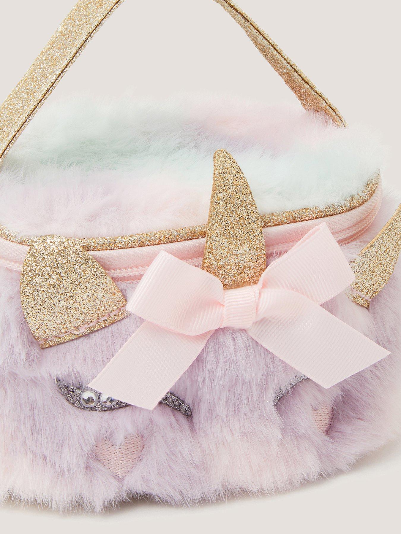 Image 2 of 4 of Monsoon Girls Fluffy Unicorn Makeup Bag - Multi