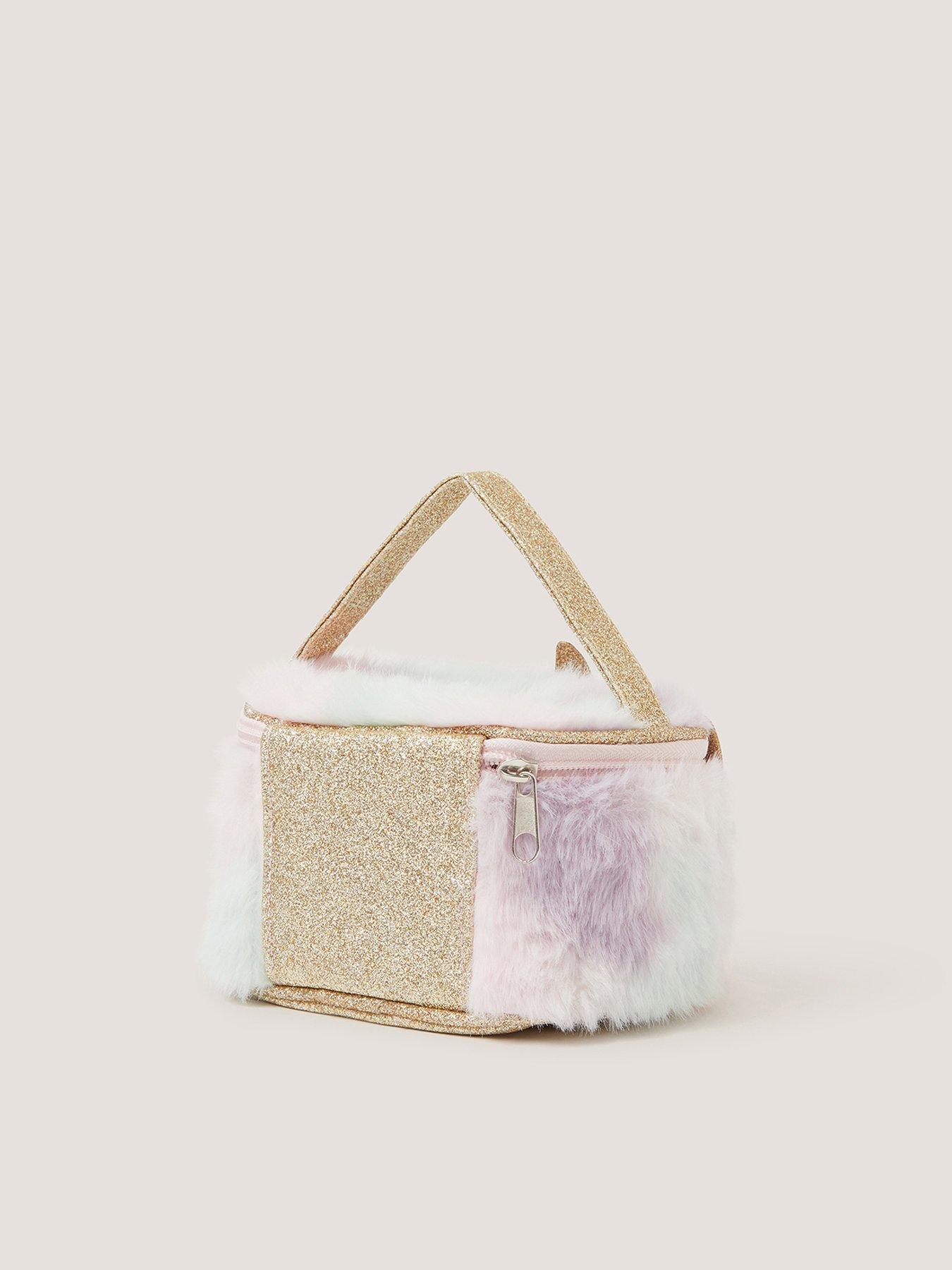 Image 3 of 4 of Monsoon Girls Fluffy Unicorn Makeup Bag - Multi