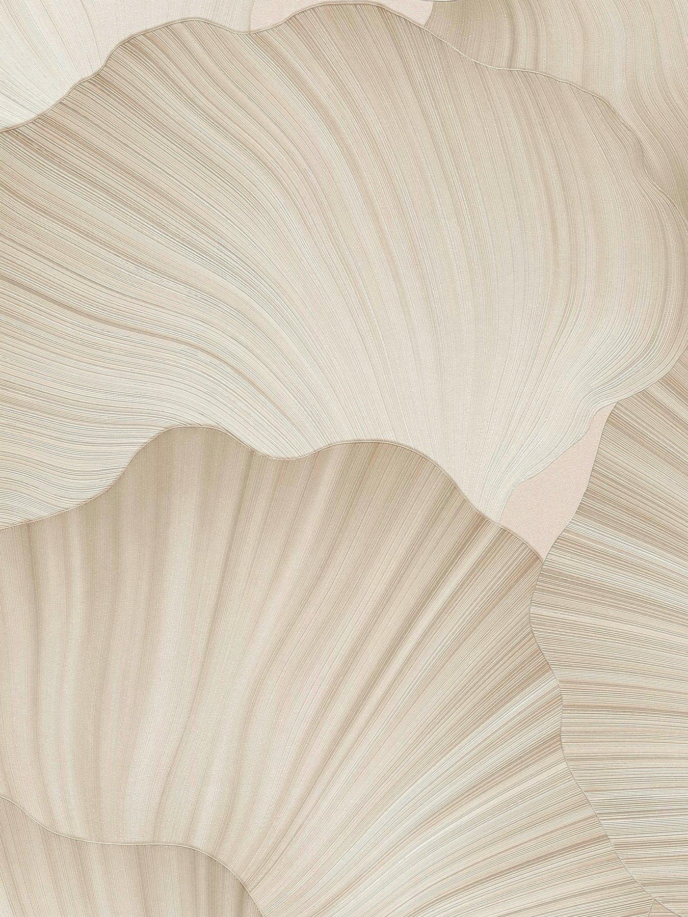 Image 2 of 6 of AS Creation Trend Scallop Beige Non woven Wallpaper