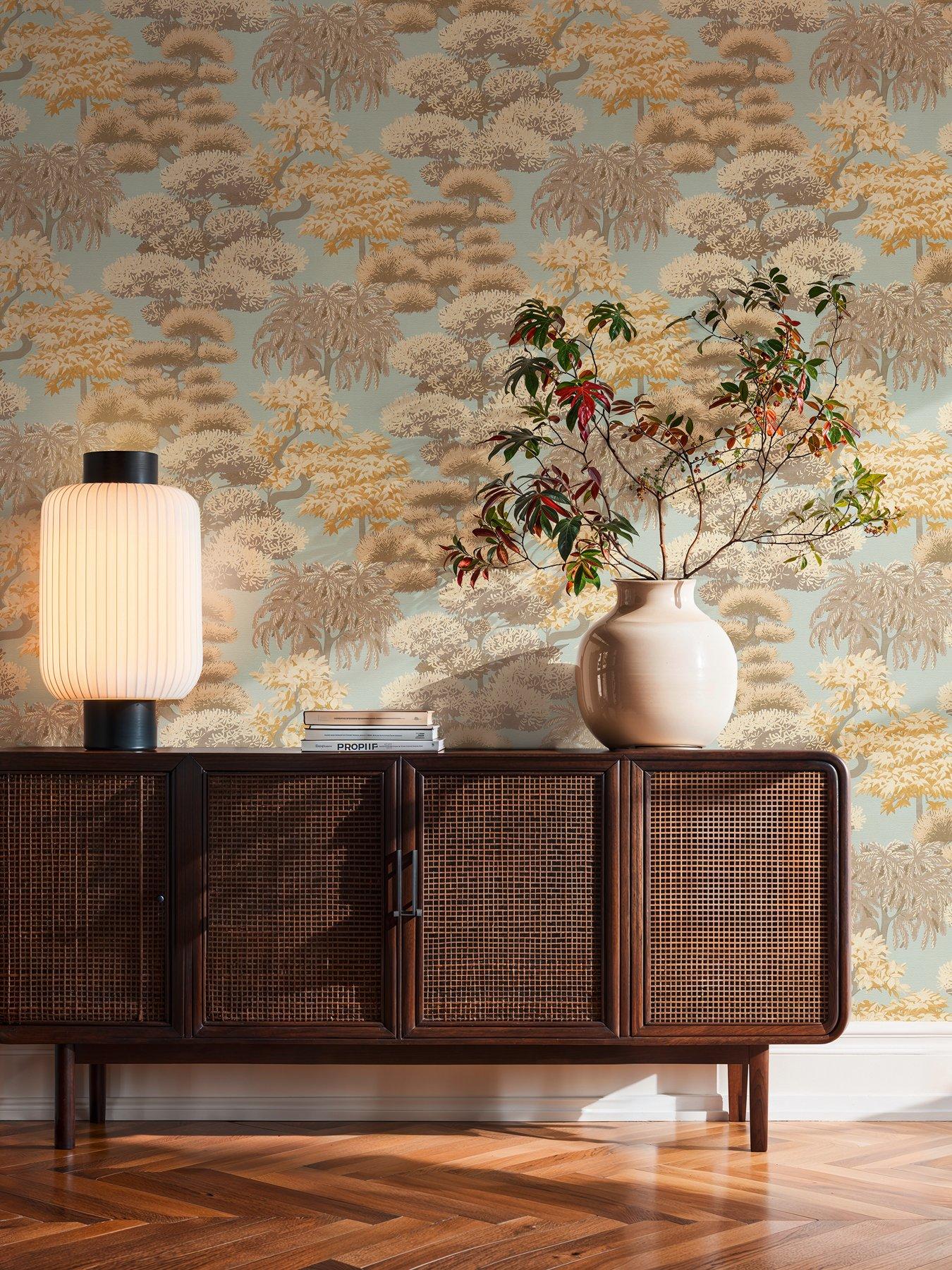 Image 1 of 5 of AS Creation Cuba Bonsai Beige Non Woven Wallpaper