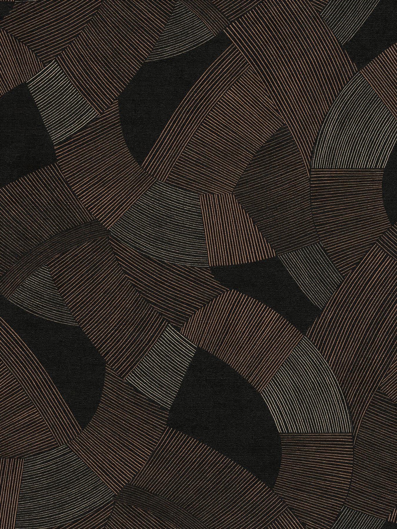 Image 2 of 4 of AS Creation Cuba  Geo Brown Non woven Wallpaper