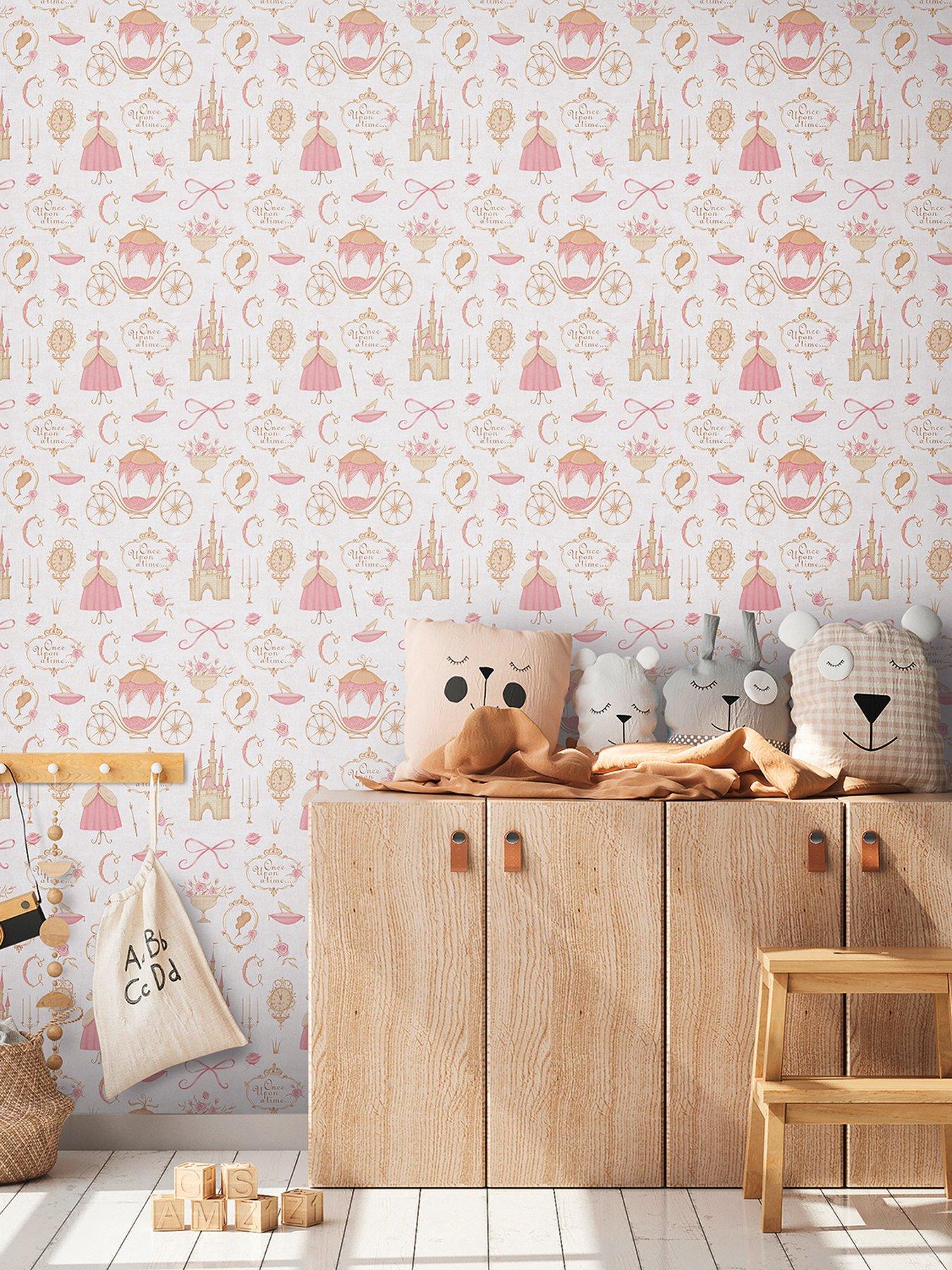 Image 1 of 6 of AS Creation Lilly and Luis Princess Pink Cream Wallpaper