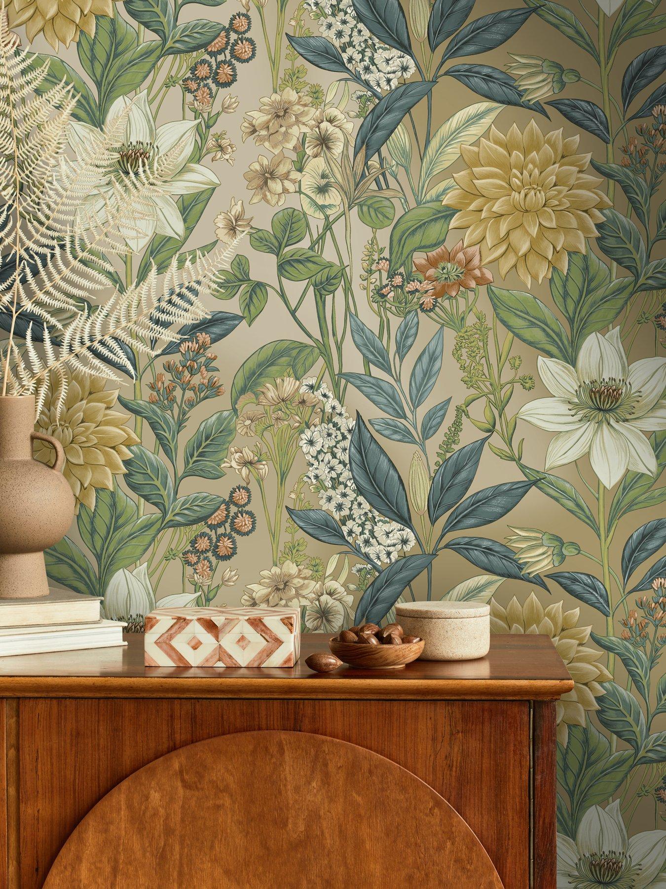 Holden Decor Grand Floral Gold Wallpaper