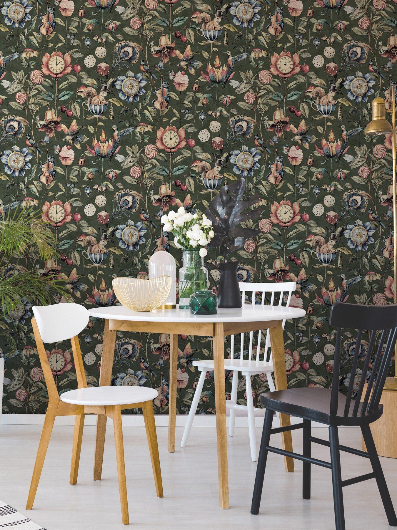 Holden Decor Curious Creatures Emerald Green Wallpaper