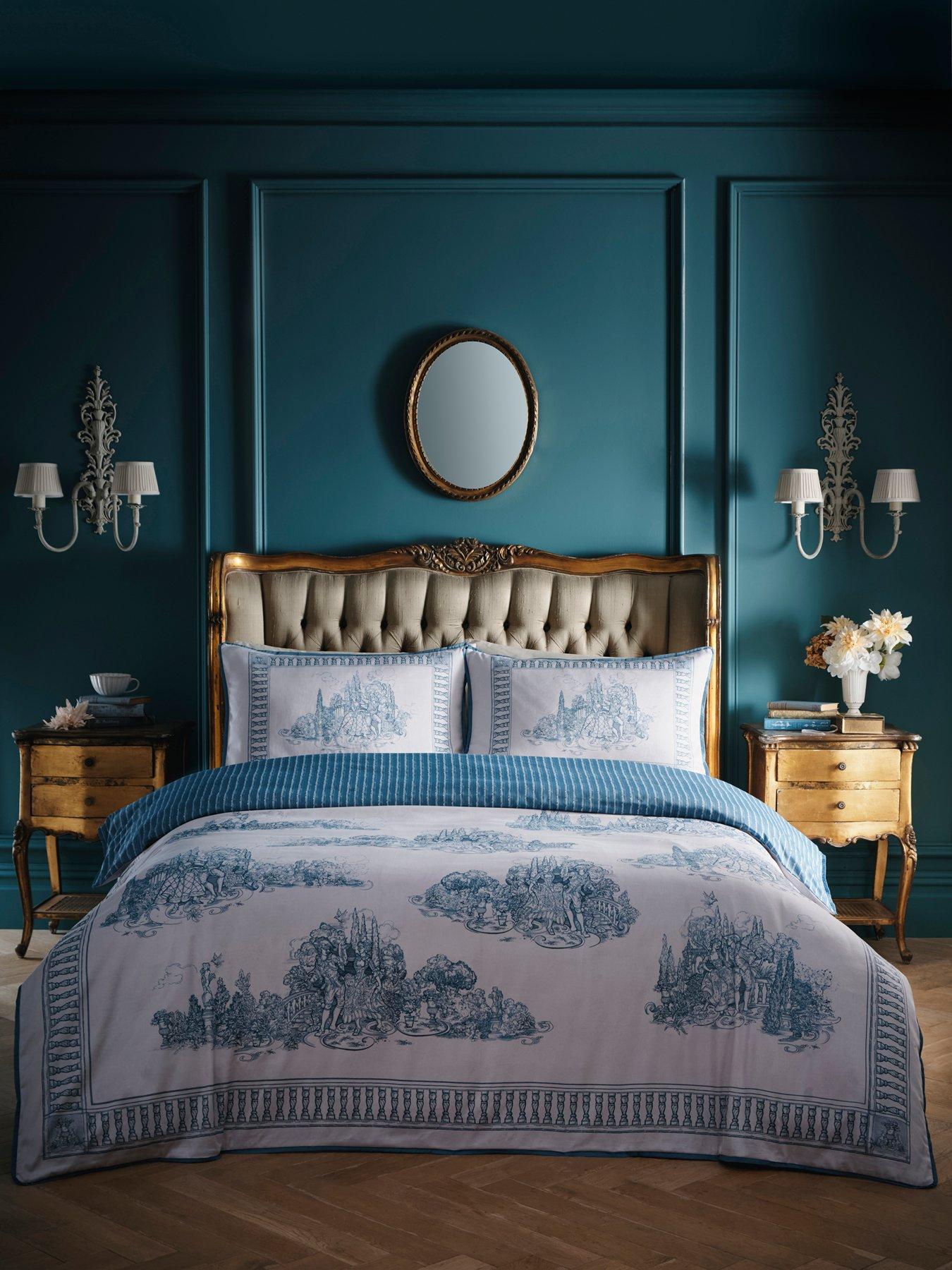 Laurence Llewelyn-Bowen Tuscan Toile Duvet Cover Set In Blue