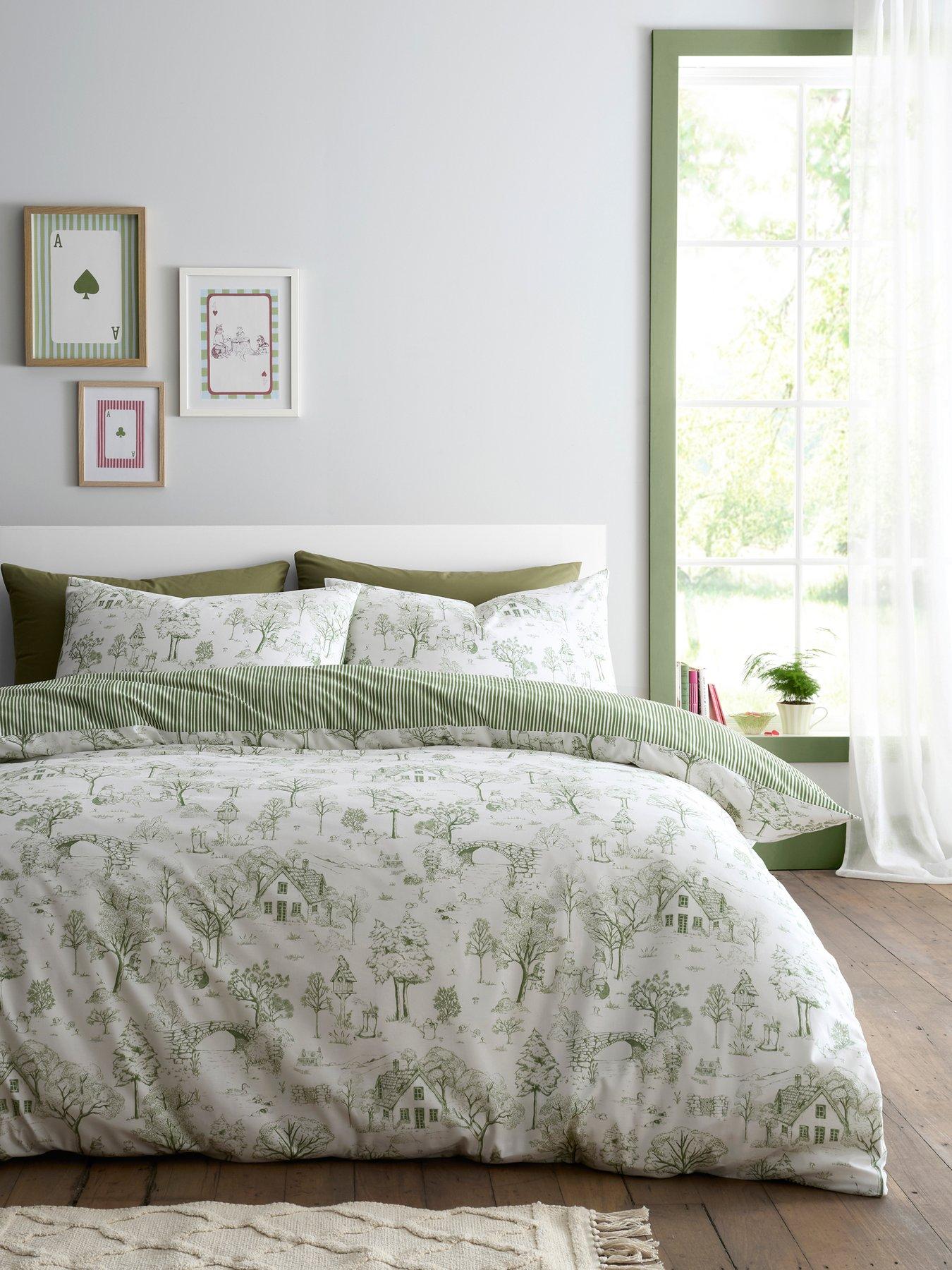 Fusion Woodland Toile Duvet Cover Set In Green
