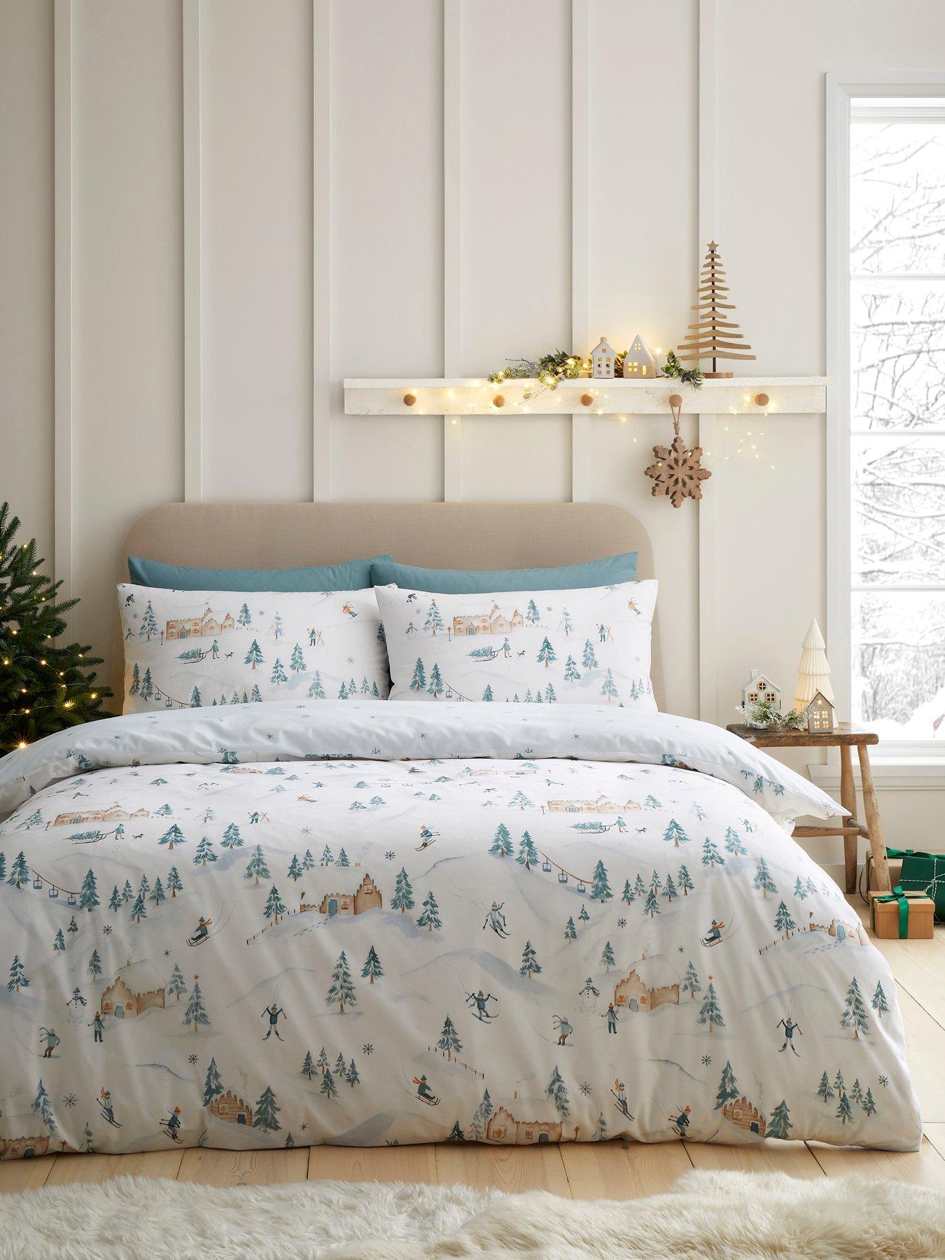 Image 1 of 4 of Dreams & Drapes Ski Village Duvet Cover Set In Natural