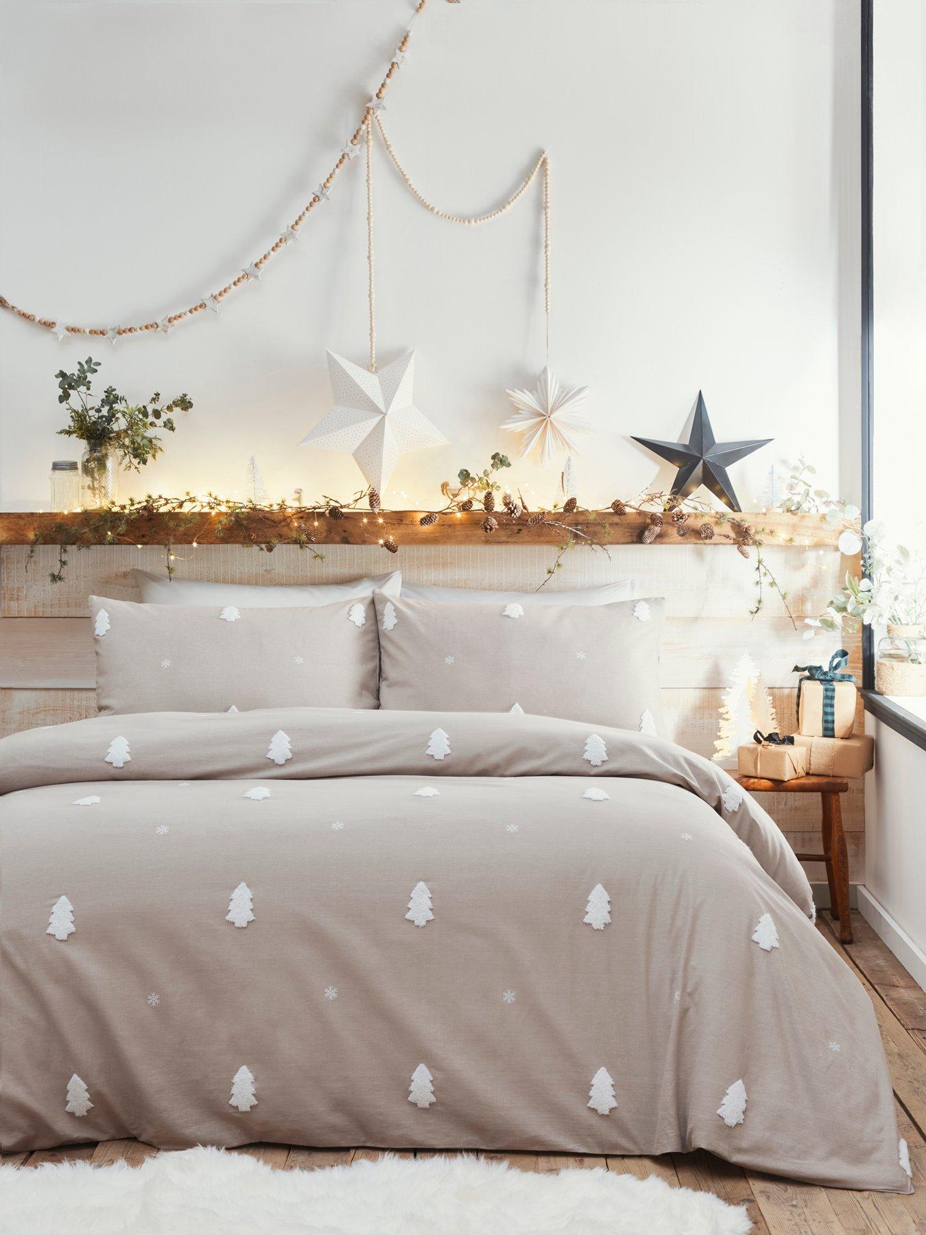 Appletree Tufted Trees Duvet Cover Set In Natural