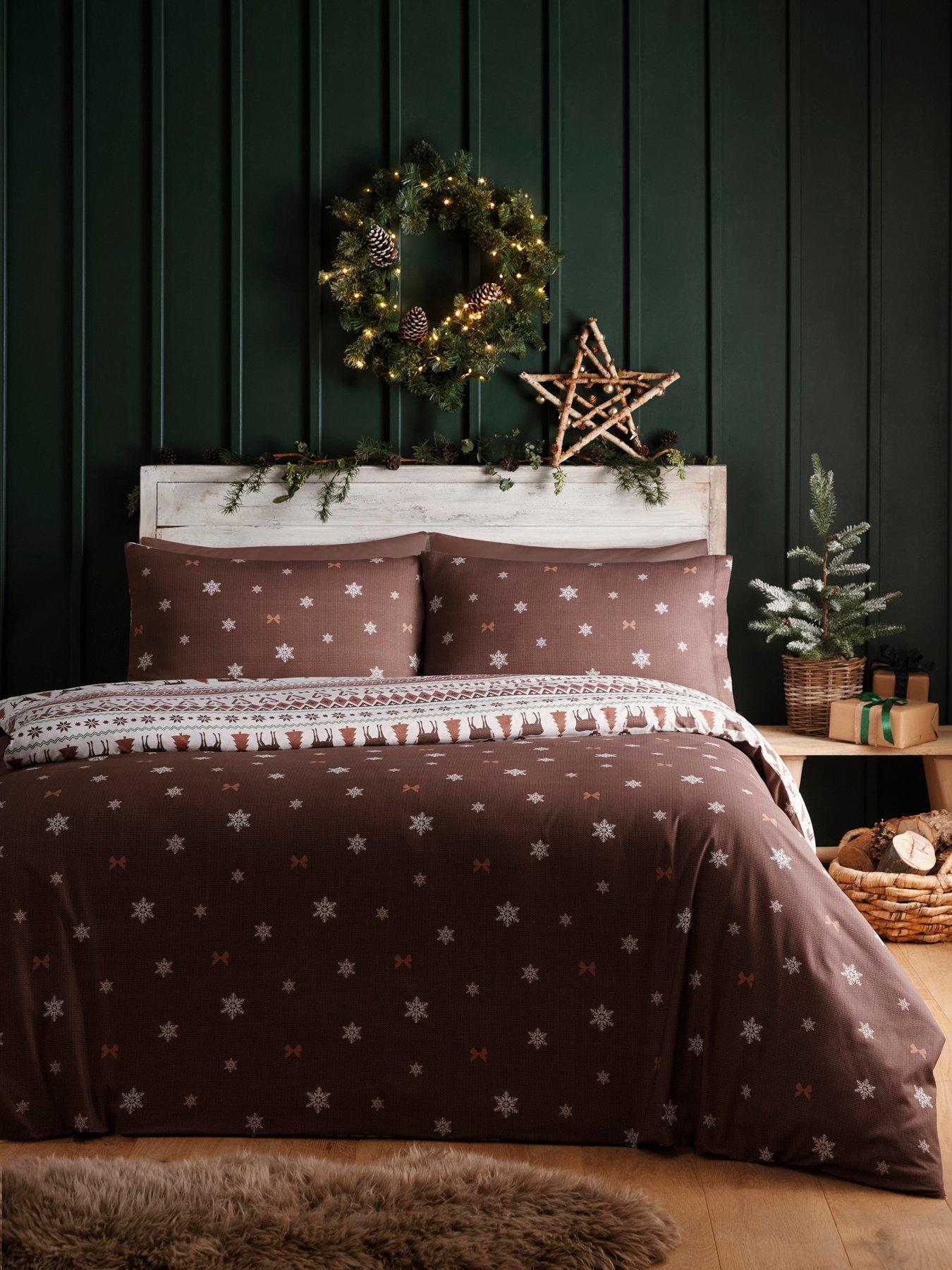 Image 4 of 4 of Fusion Christmas Fairisle Duvet Cover Set In Natural
