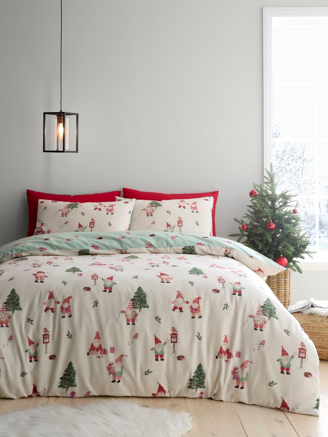 Image 1 of 4 of Fusion Christmas Gonks Duvet Cover Set In Natural