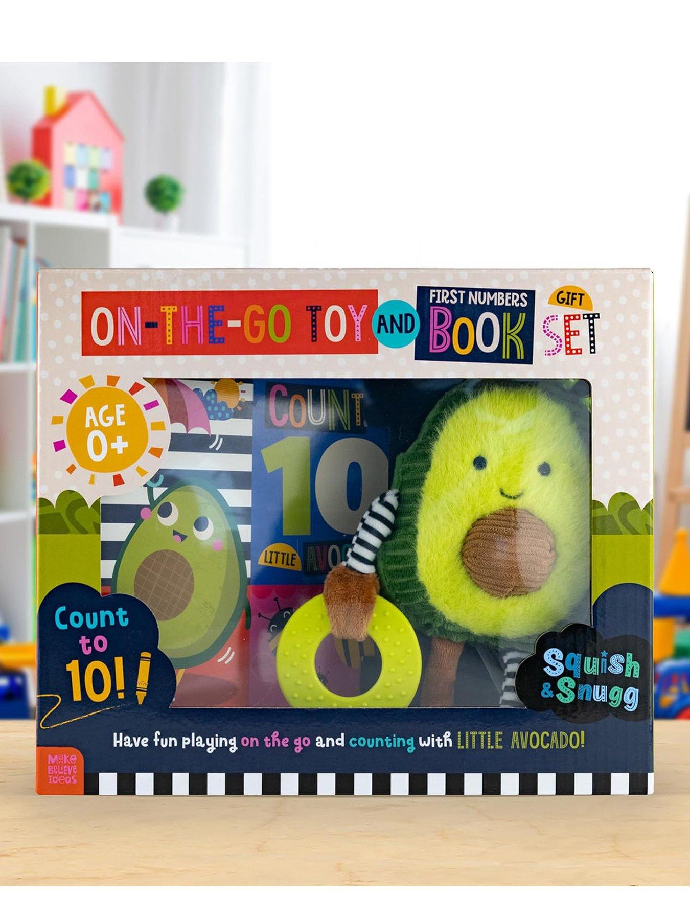 Squish and Snugg OntheGo Toy and First Numbers Book Gift Set