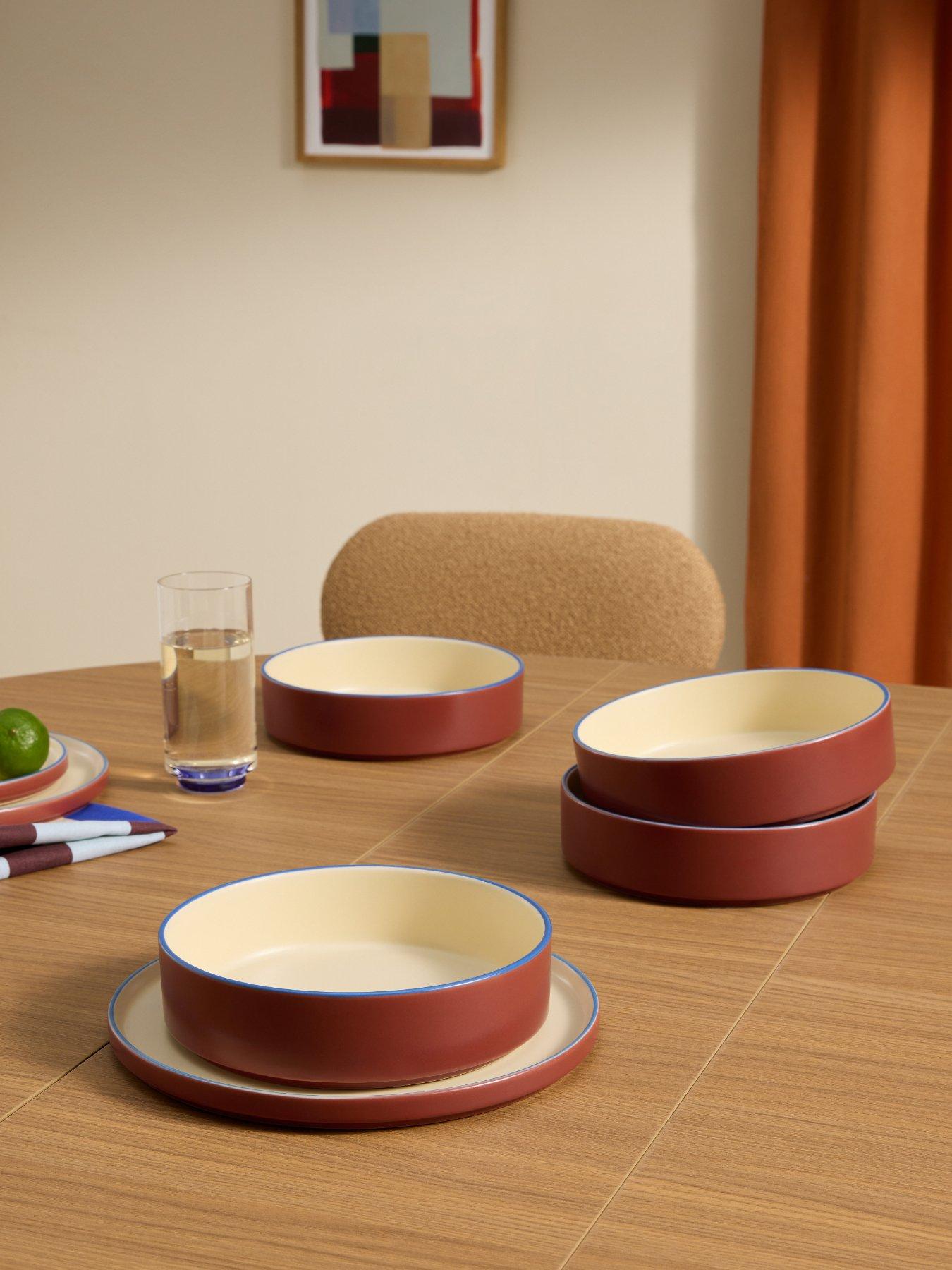 Made Modern Studio Pasta Bowl Brown  4pk