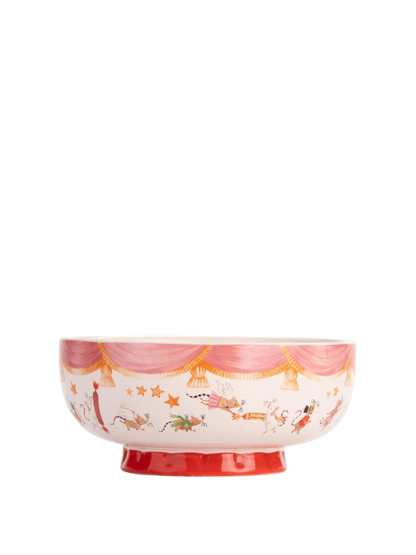 Image 1 of 6 of Cath Kidston Nutcracker Set of 2 Footed Dessert Bowls