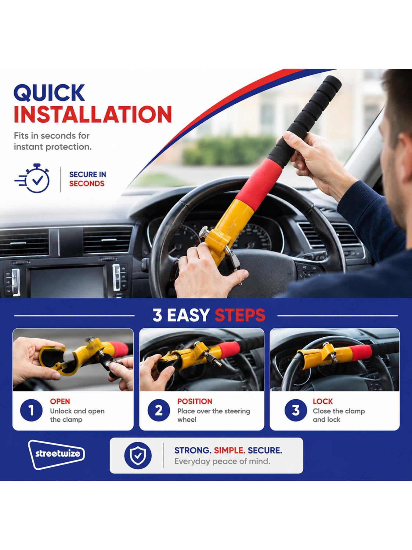 Image 5 of 7 of Streetwize Accessories Baseball Bat Steering Wheel Lock