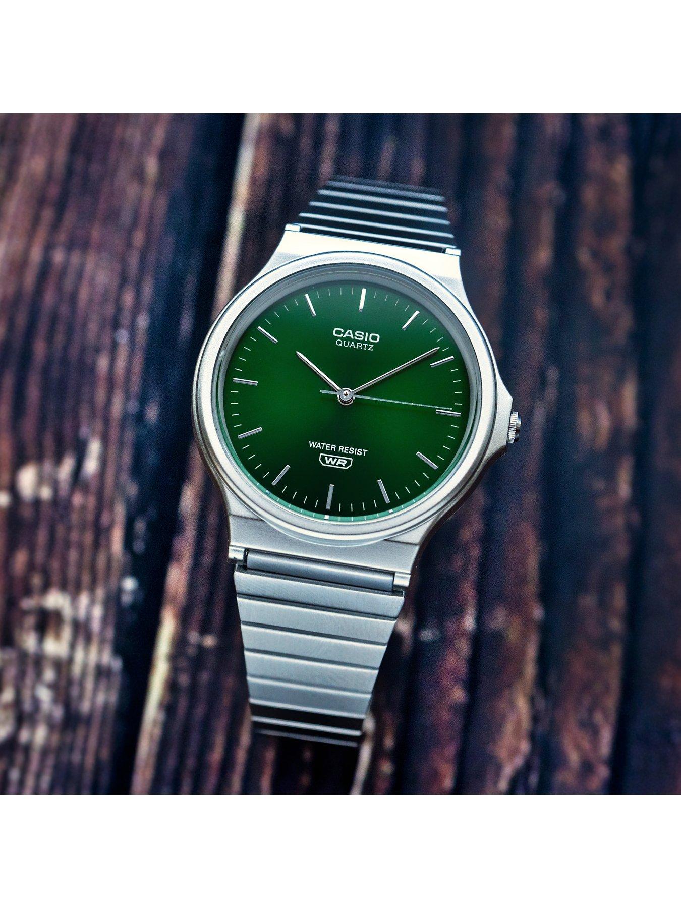 Image 3 of 5 of Casio Analogue Green Dial Watch (MQ-24DA-3AEF)