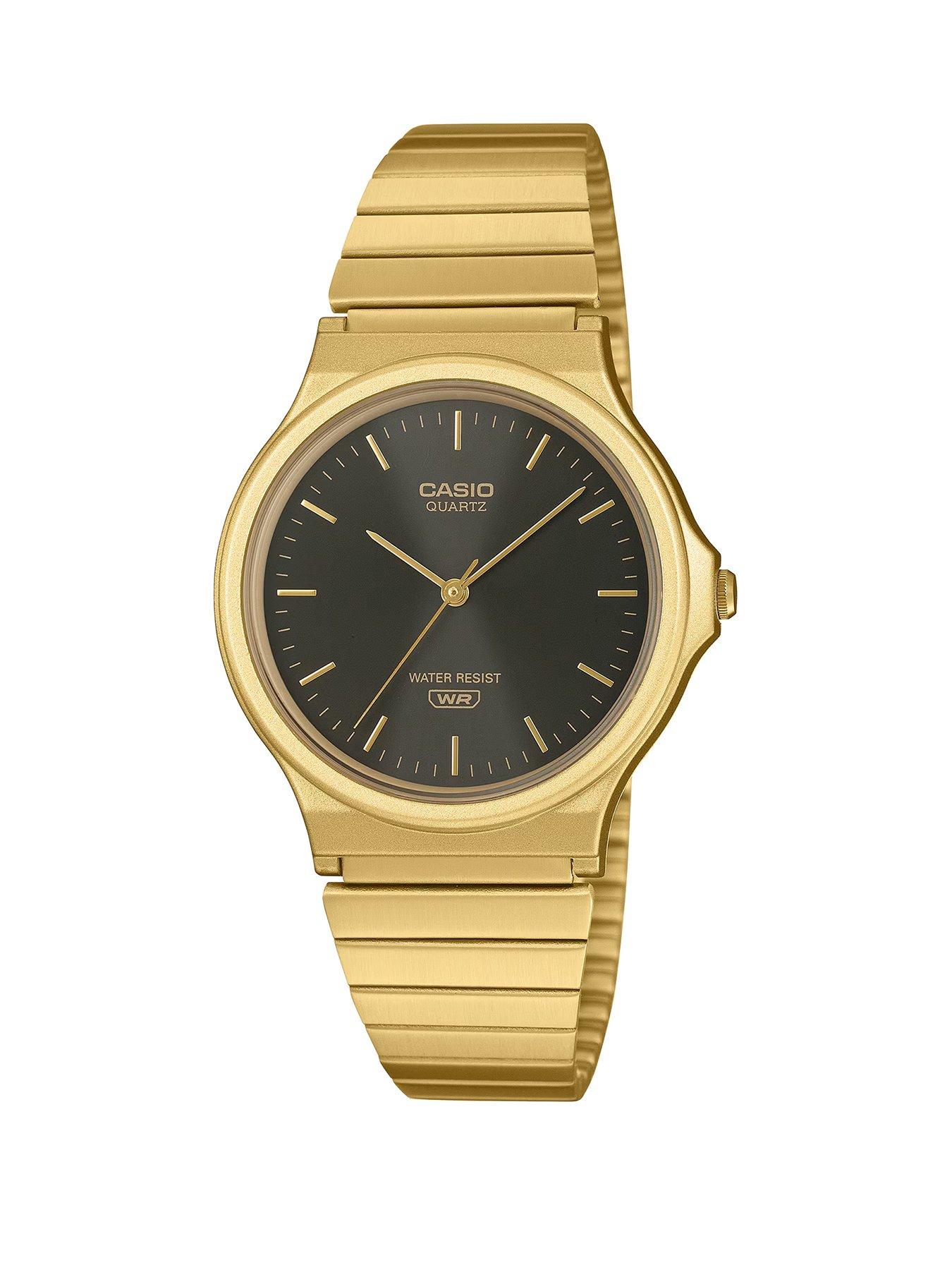 Image 1 of 5 of Casio Gold Plated Black Dial Watch (MQ-24GA-1AEF)