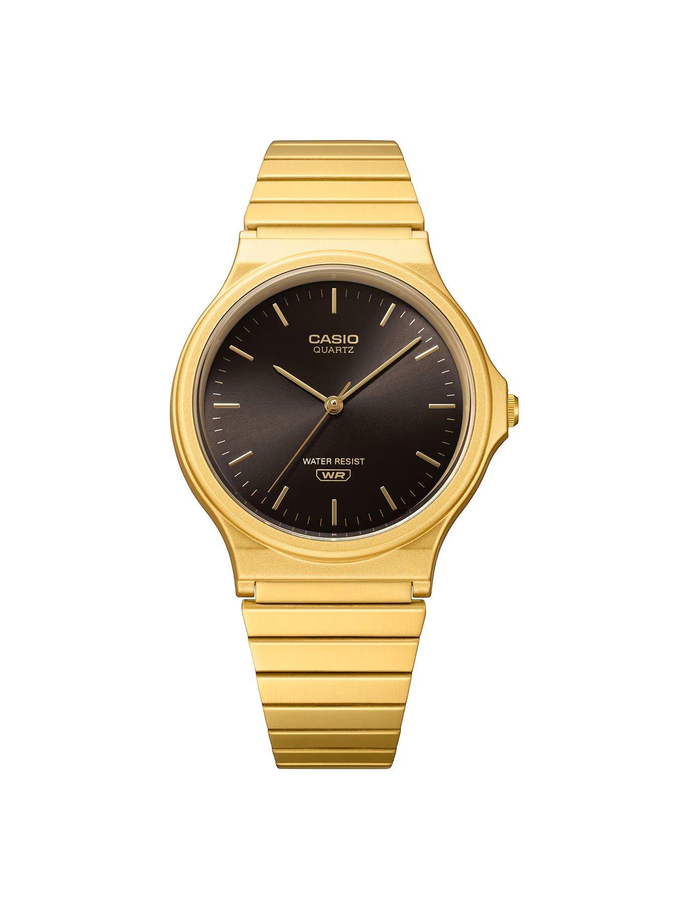 Image 2 of 5 of Casio Gold Plated Black Dial Watch (MQ-24GA-1AEF)