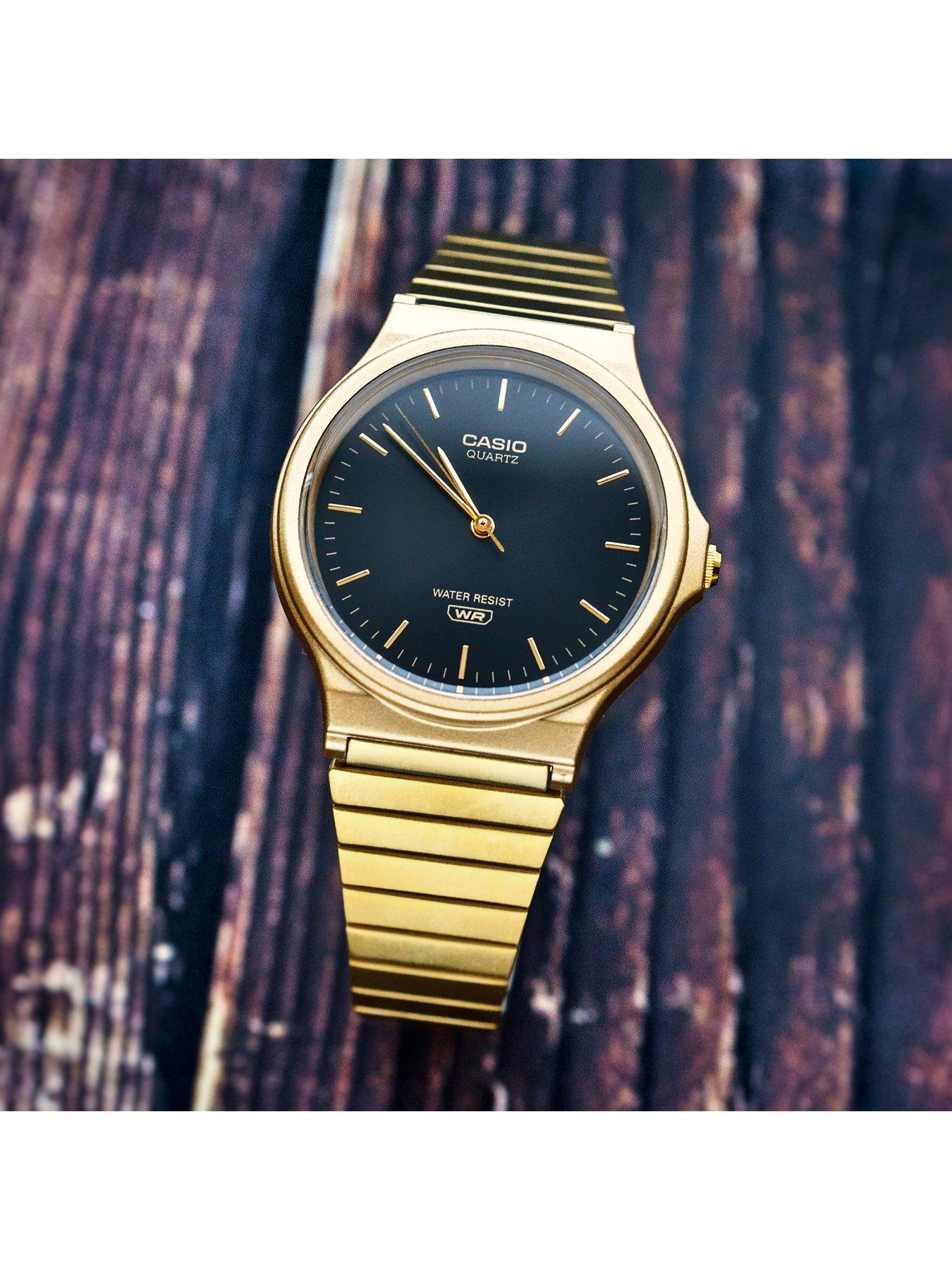 Image 3 of 5 of Casio Gold Plated Black Dial Watch (MQ-24GA-1AEF)