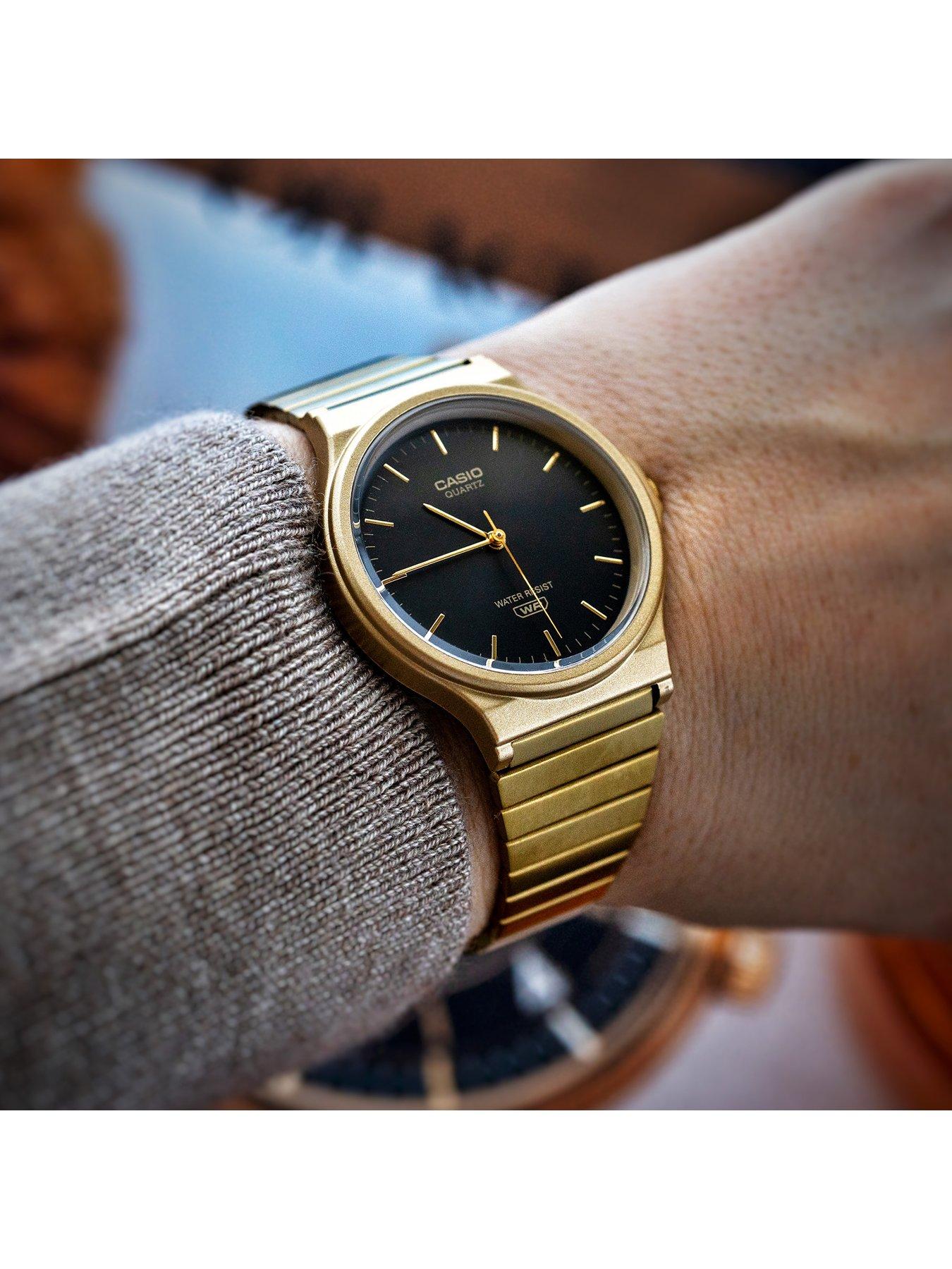 Image 4 of 5 of Casio Gold Plated Black Dial Watch (MQ-24GA-1AEF)