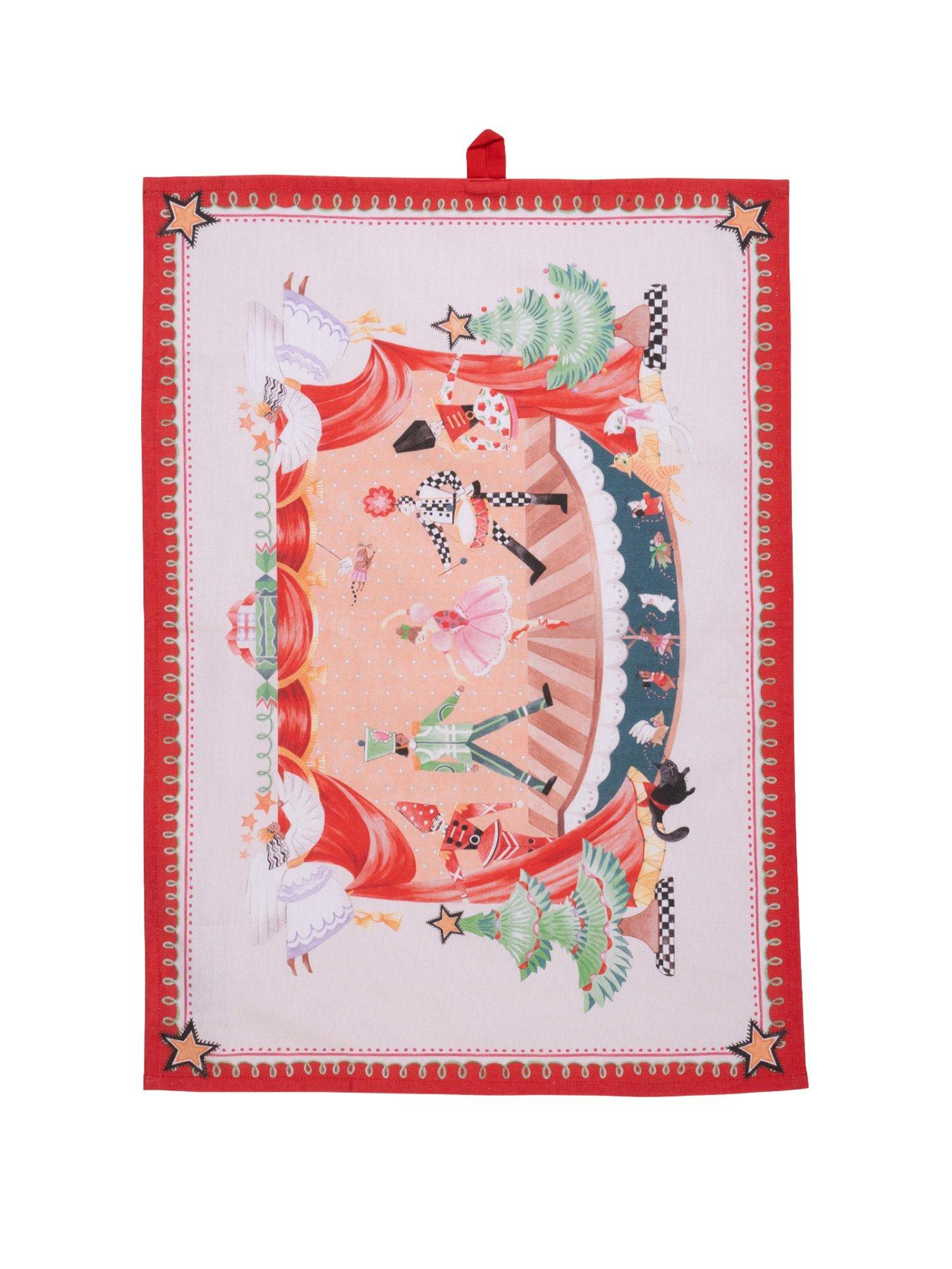 Image 1 of 2 of Cath Kidston Nutcracker Set of 2 Tea Towels