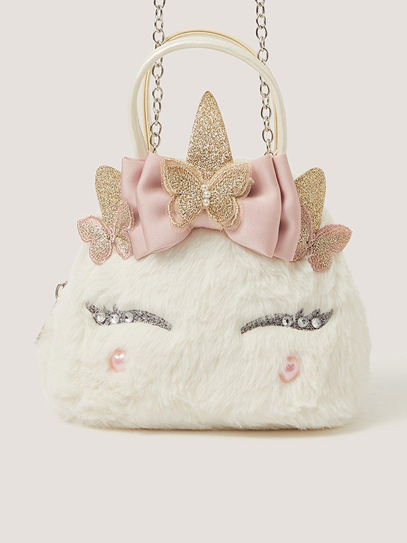 Monsoon Girls Luna Unicorn Fluffy Bag - Multi