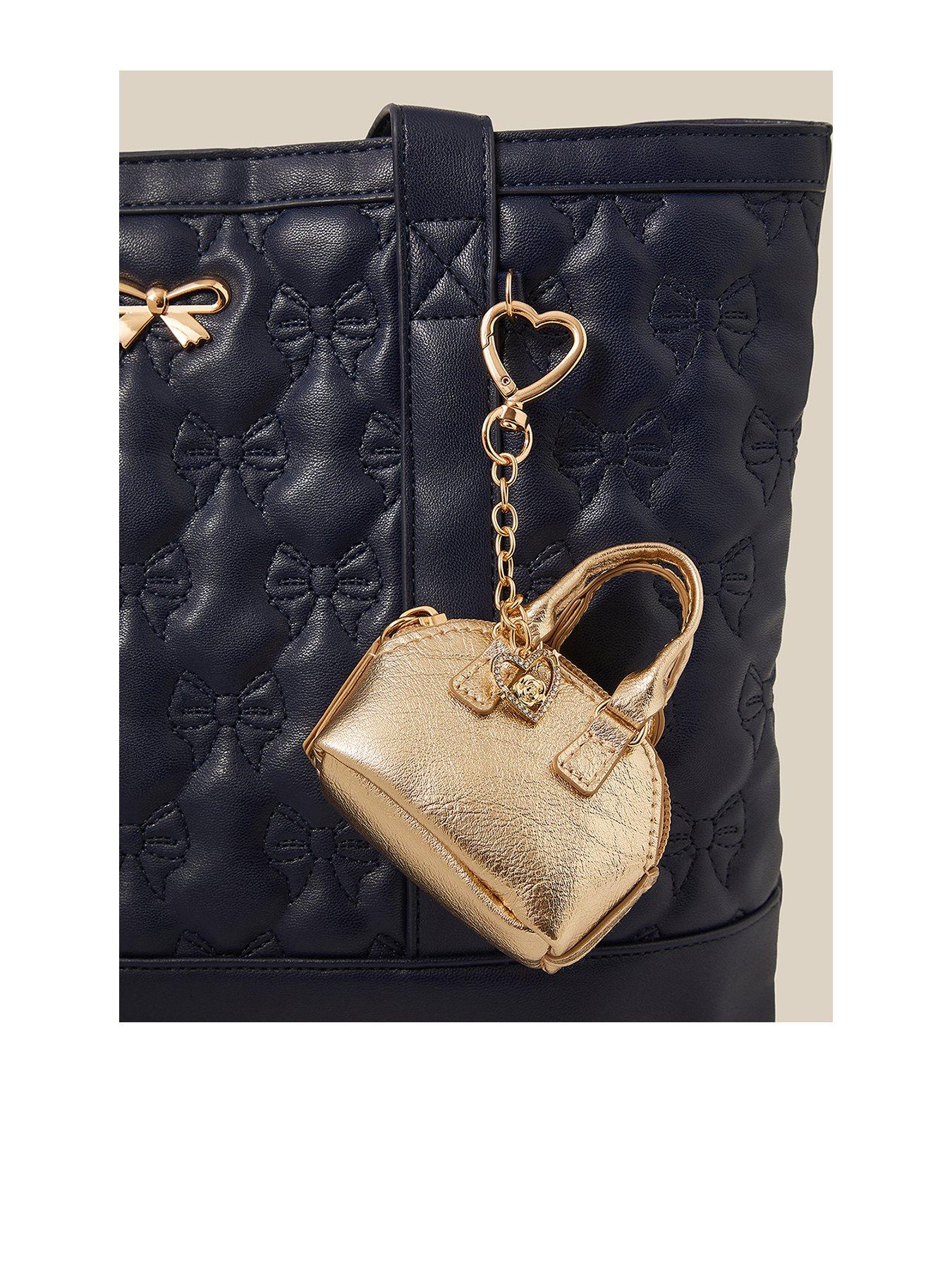 Image 1 of 4 of Monsoon Girls' Ultra Mini Metallic Bag Charm - Gold