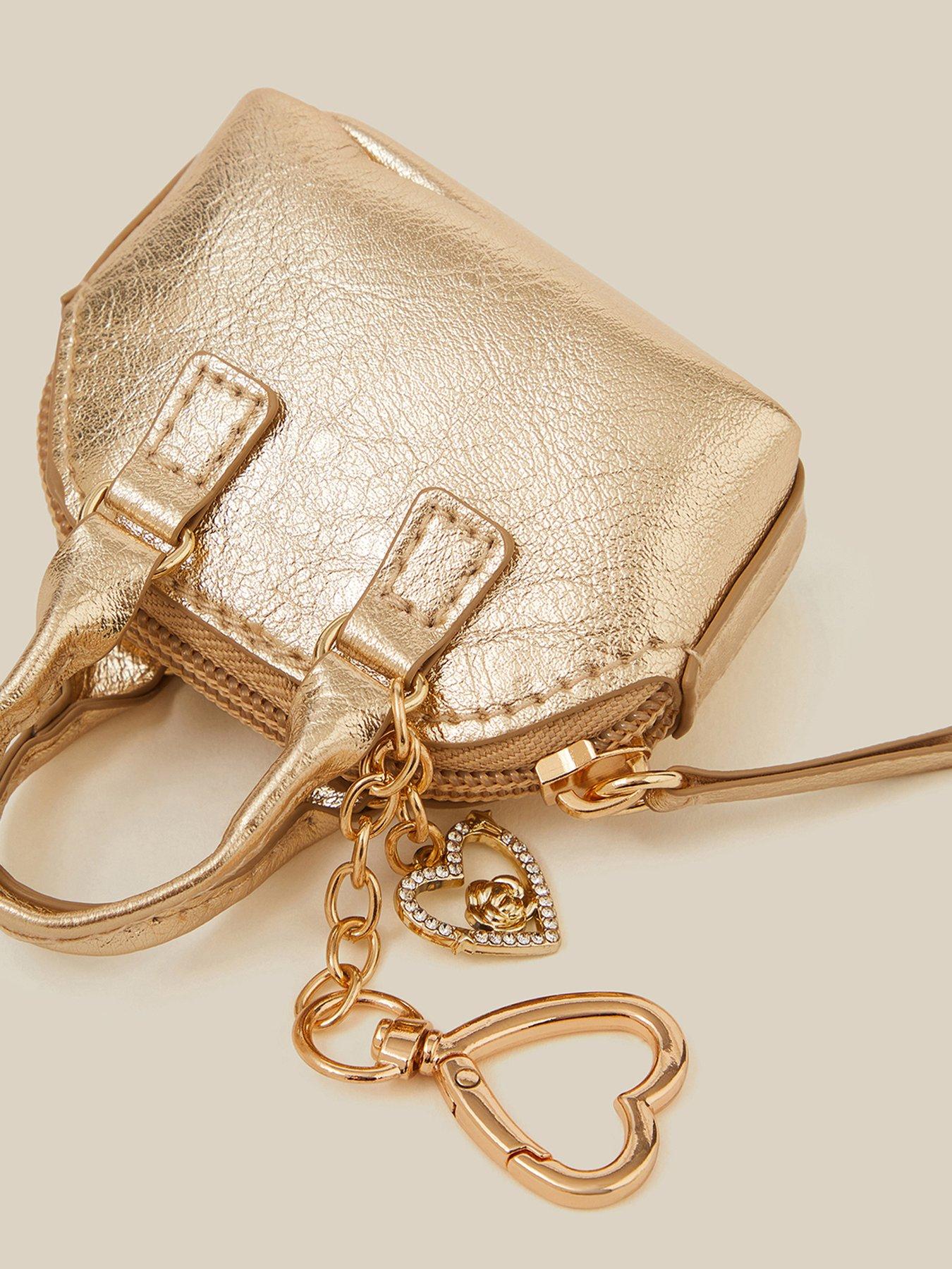 Image 4 of 4 of Monsoon Girls' Ultra Mini Metallic Bag Charm - Gold