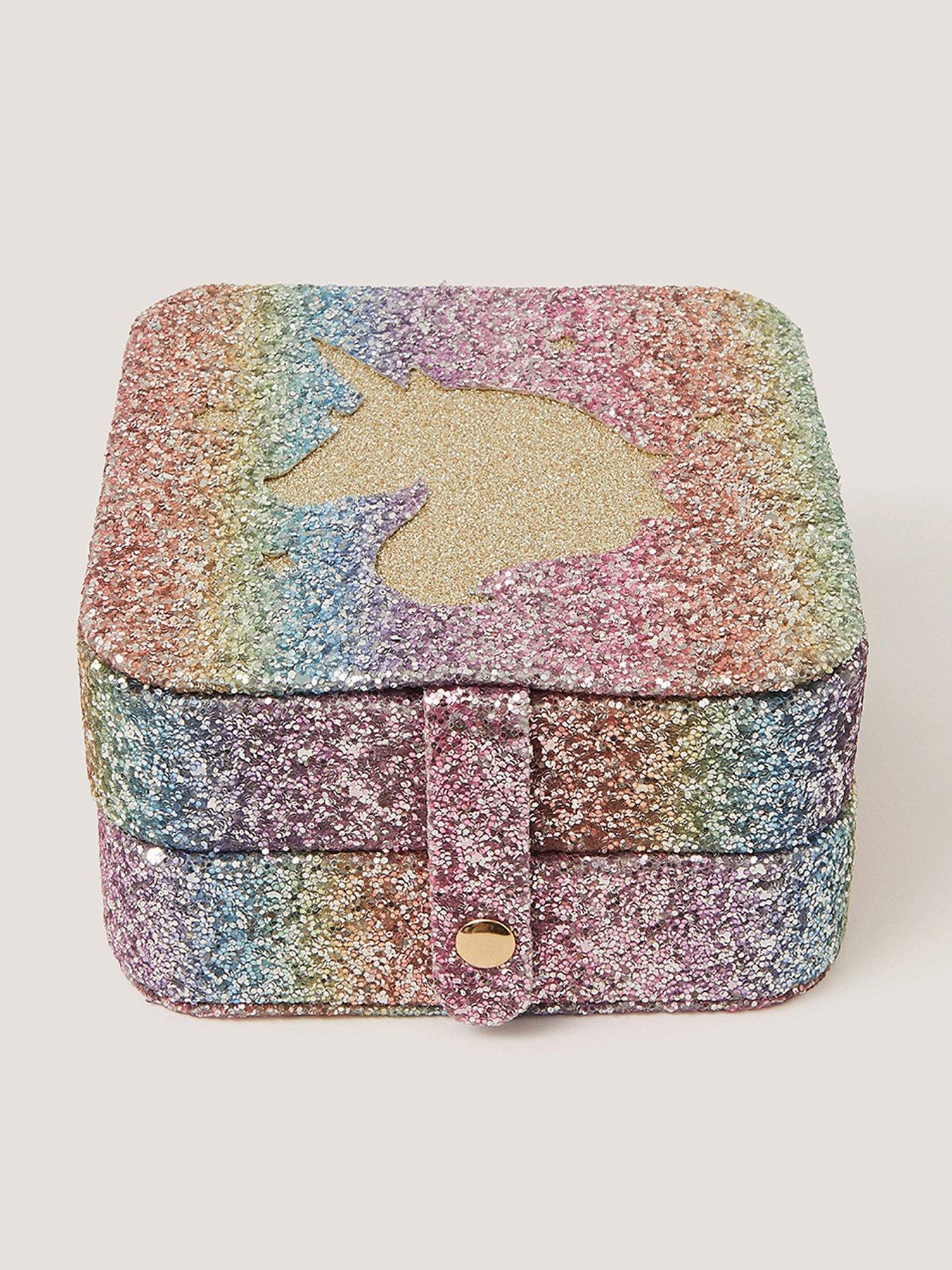 Monsoon Girls Rainbow Unicorn Jewellery Box - Gold/Multi
