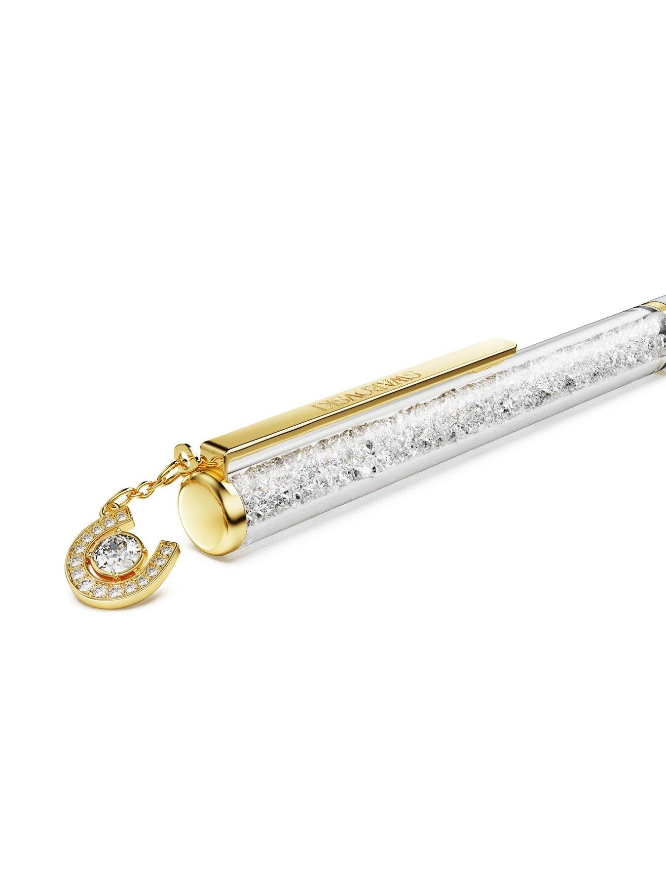 Image 4 of 4 of Swarovski Crystalline ballpoint pen, Horse shoe, White, White lacquered, Gold-tone plated