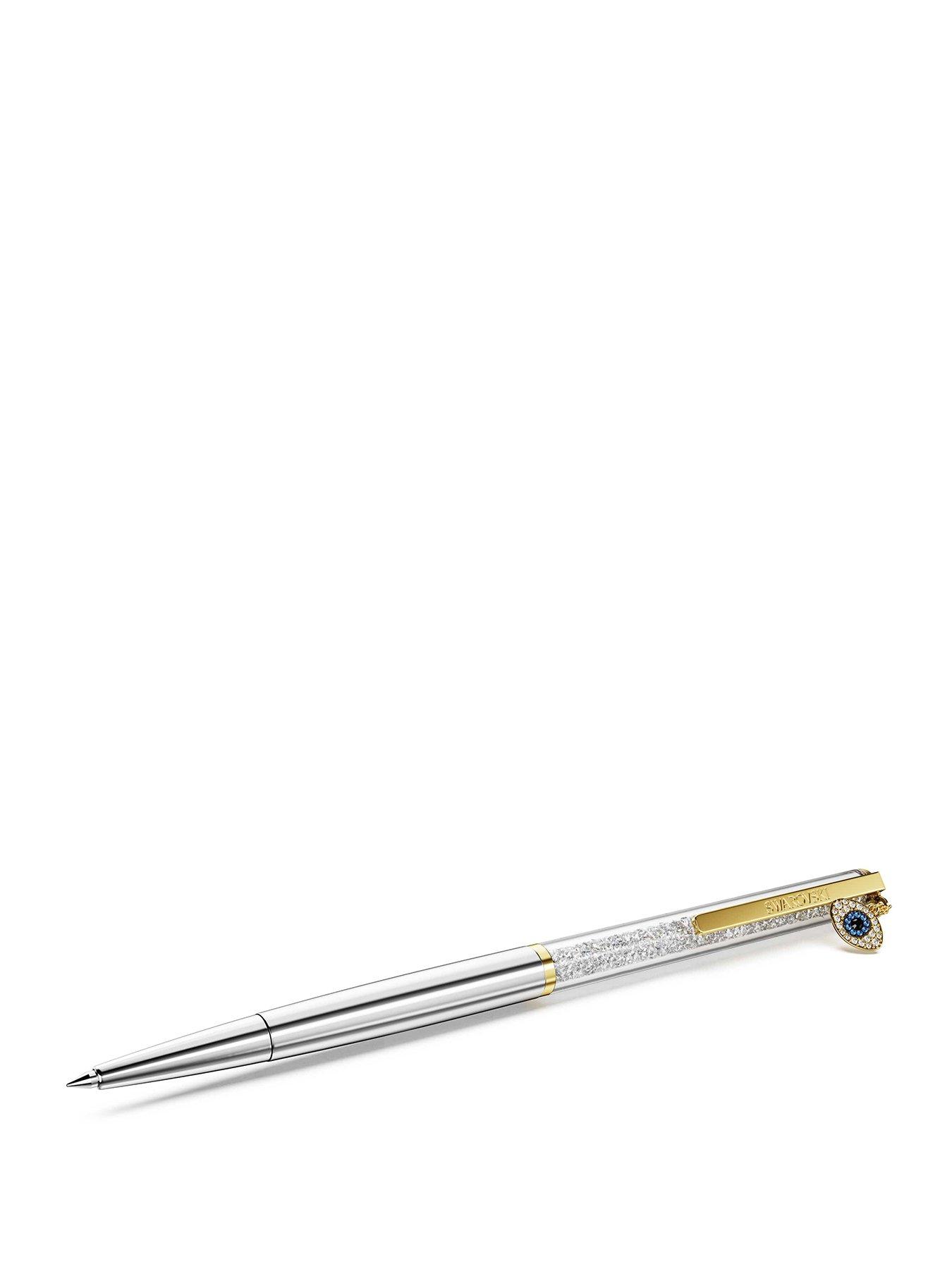 Swarovski Crystalline ballpoint pen, Evil eye, Gold tone, Mixed metal finish