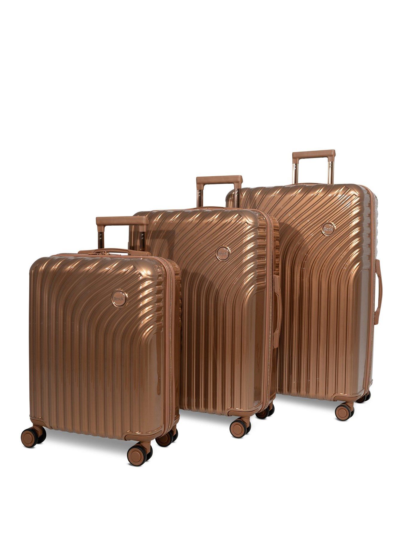 Rock Luggage Vesta Bronze 3pc Set Suitcases