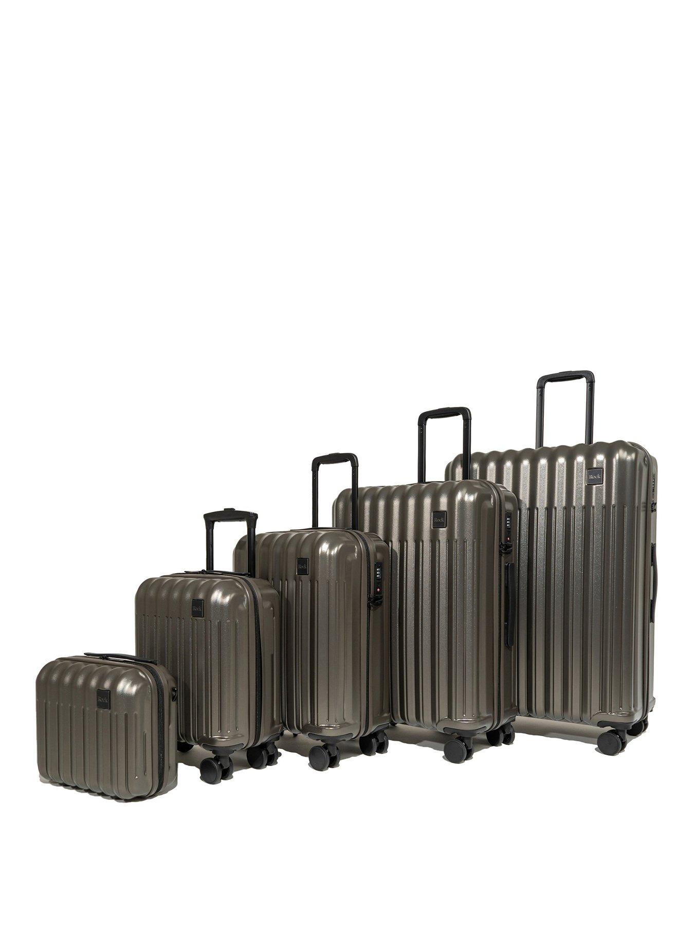 Rock Luggage Luna Charcoal 5pc Set Suitcases