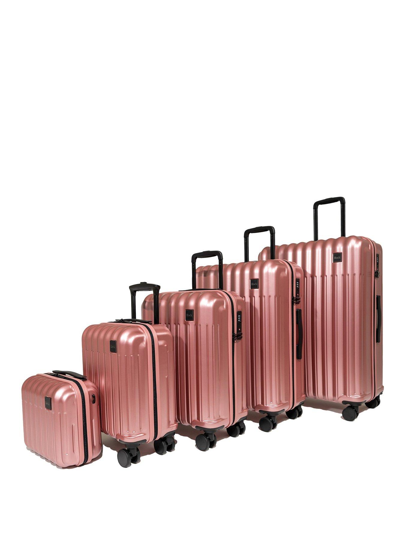 Rock Luggage Luna Pink 5pc Set Suitcases