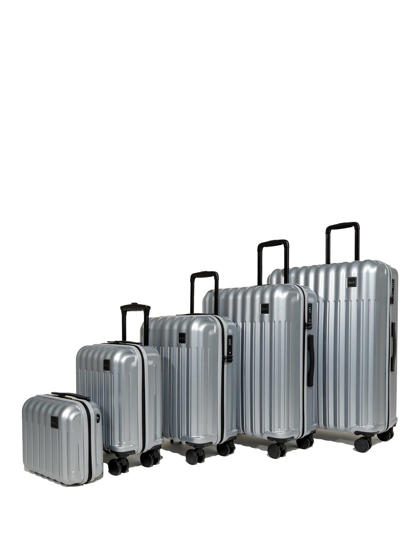Rock Luggage Luna Silver 5pc Set Suitcases