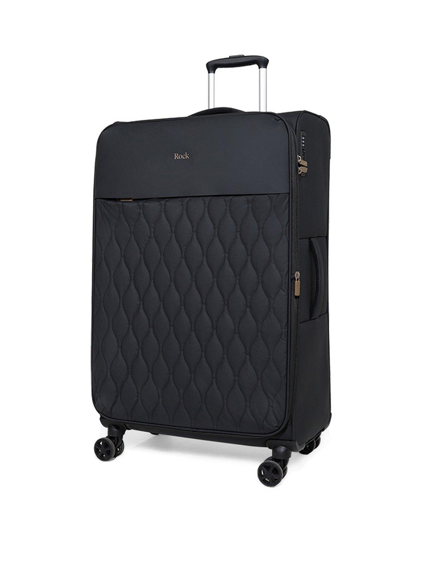 Rock Luggage Ember Black Large Suitcase