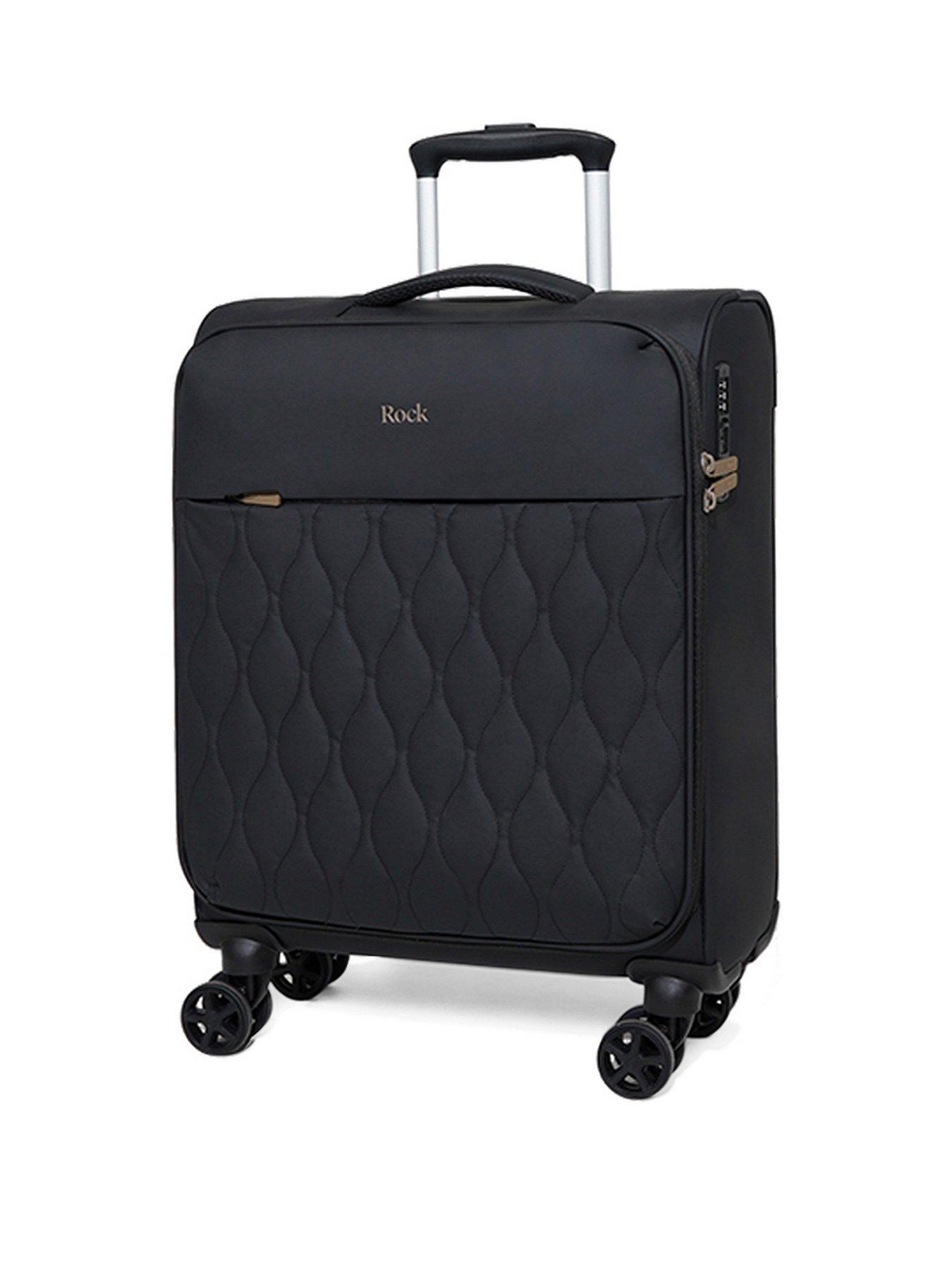 Image 1 of 7 of Rock Luggage Ember Black Cabin Suitcase