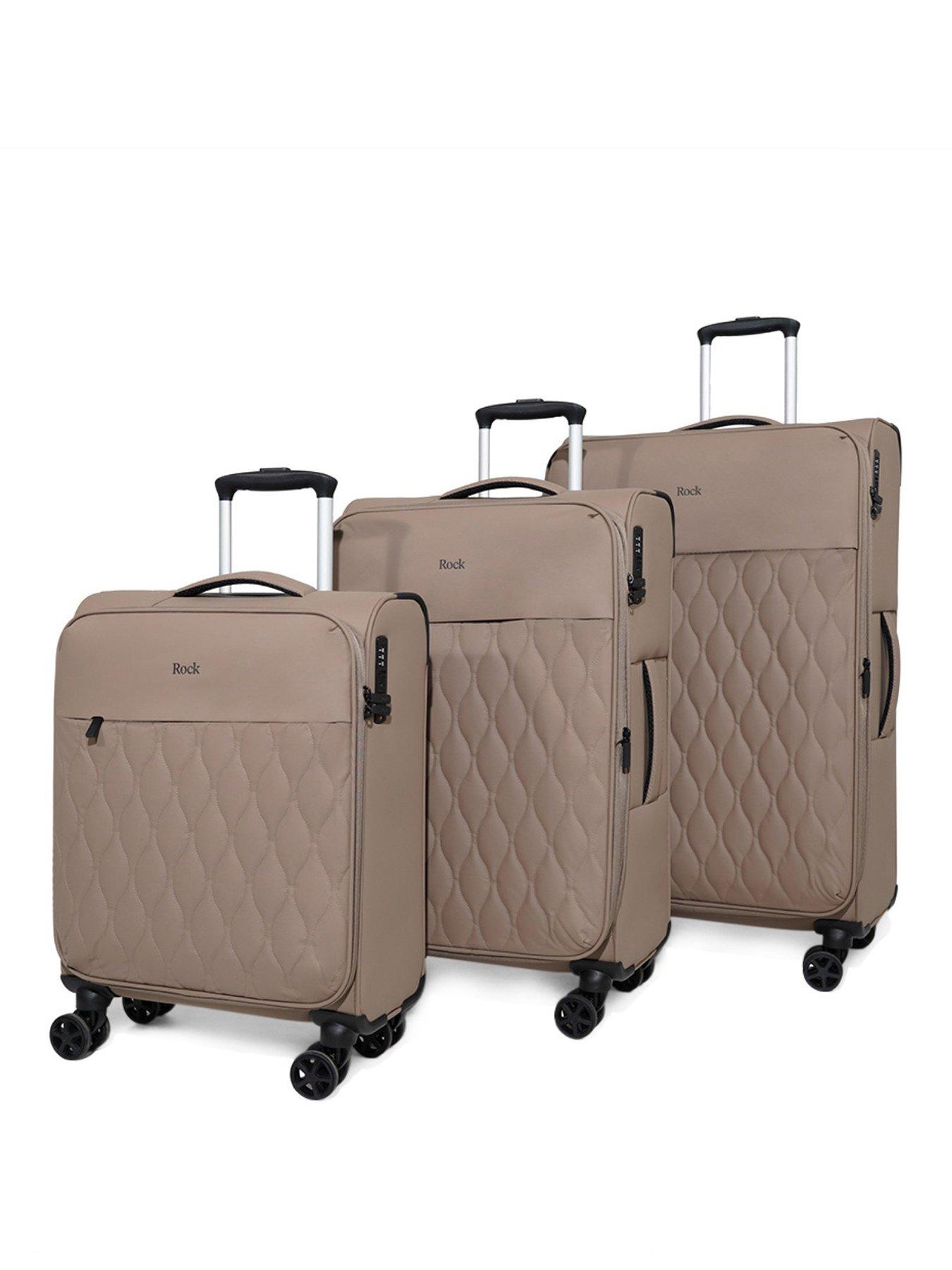 Rock Luggage Ember Mocha 3pc Set Suitcases