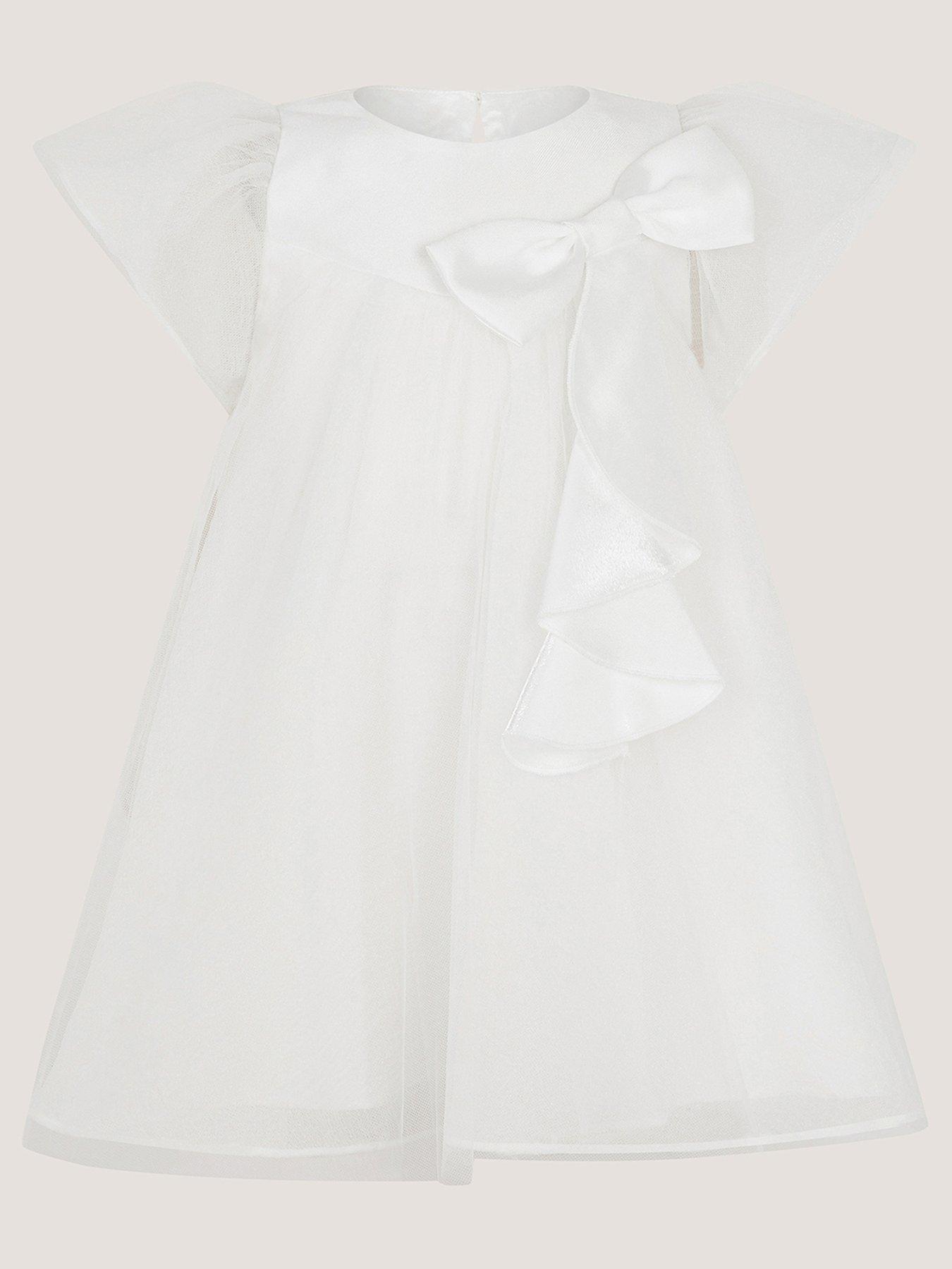 Image 2 of 4 of Monsoon Baby Girls Winnie Waterfall Dress - Ivory