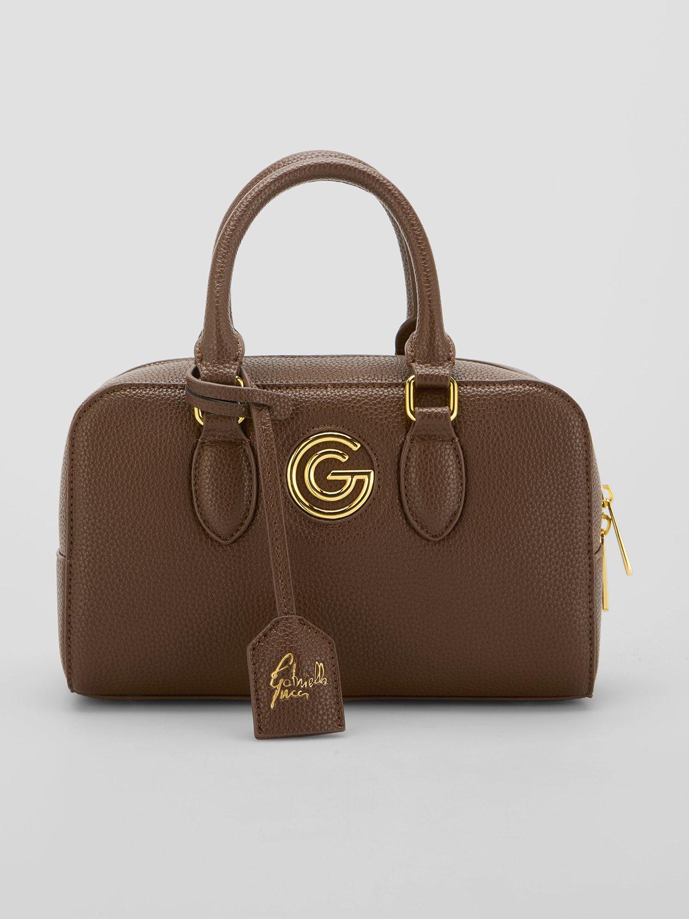 Image 1 of 6 of Gabriella G Designer Gabriella Gucci Monica Brown Bowling Bag