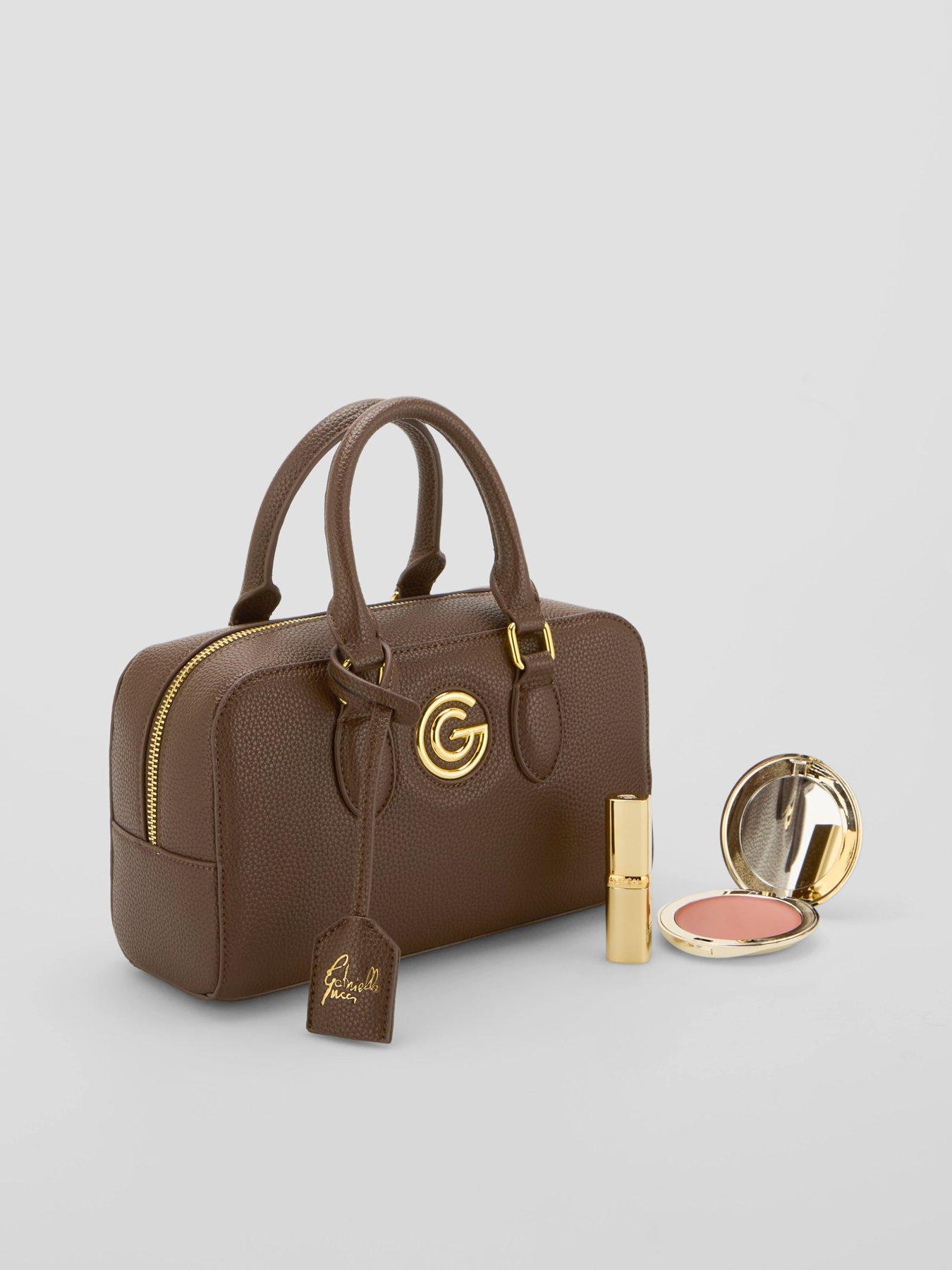 Image 3 of 6 of Gabriella G Designer Gabriella Gucci Monica Brown Bowling Bag