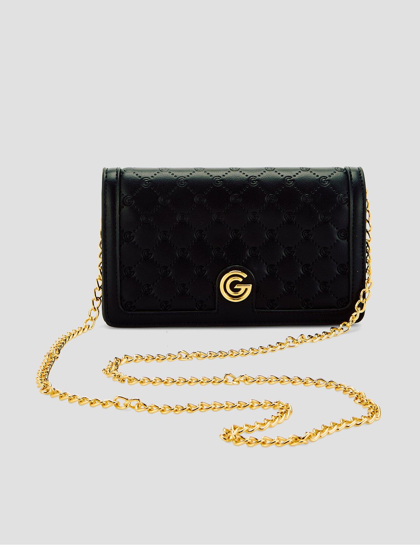 Image 1 of 6 of Gabriella G Designer Gabriella Gucci Queen Black Wallet On Chain