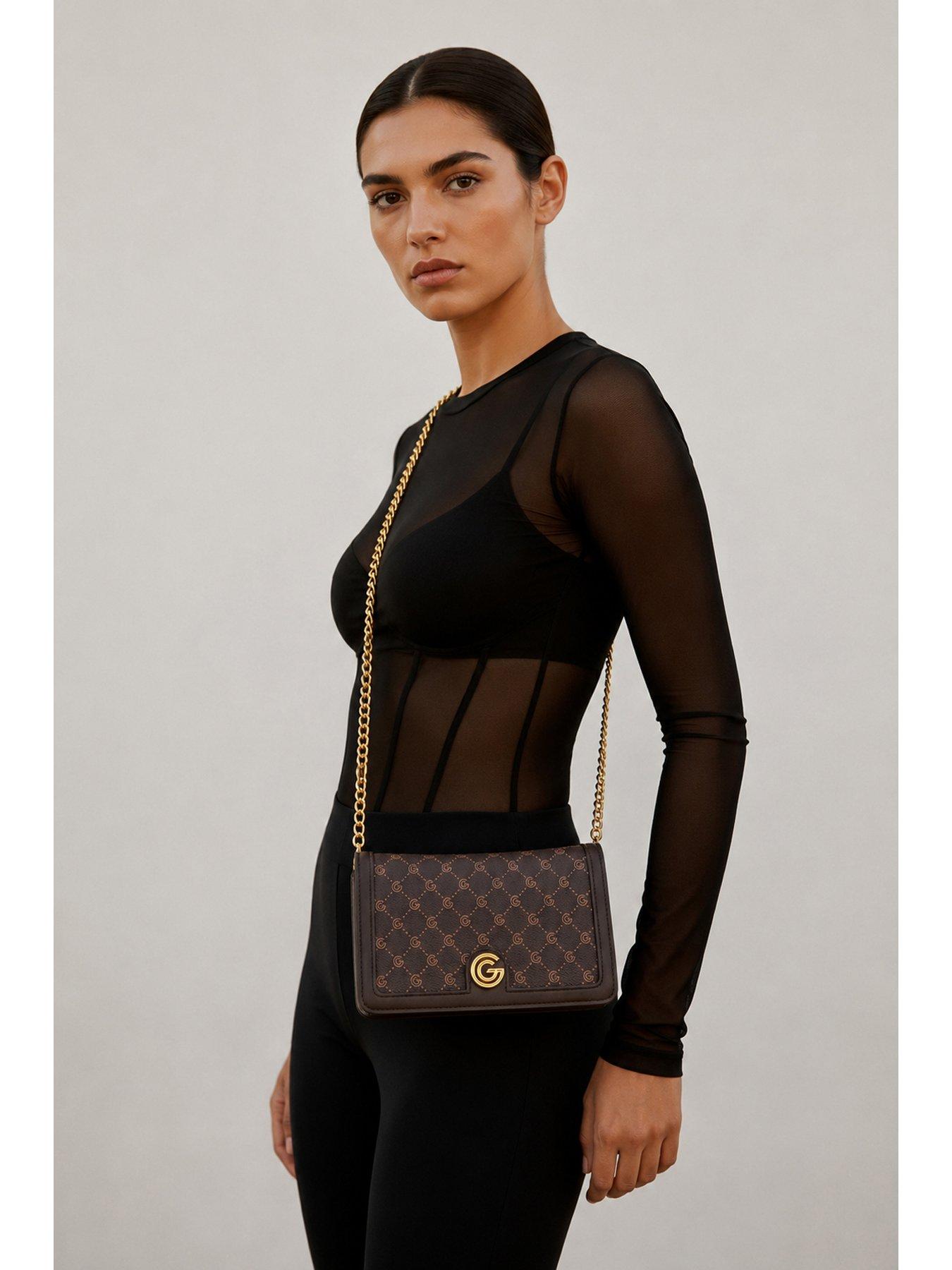 Image 2 of 5 of Gabriella G Designer Gabriella Gucci Queen Brown Wallet On Chain