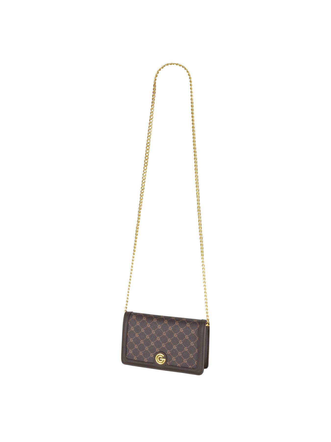 Image 3 of 5 of Gabriella G Designer Gabriella Gucci Queen Brown Wallet On Chain