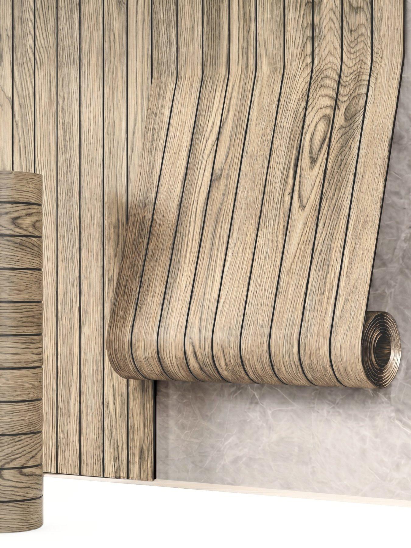 Walplus Rustic Pine Wood Grain Texture Self-adhesive Wallpaper Sticker 260 X 40 Cm