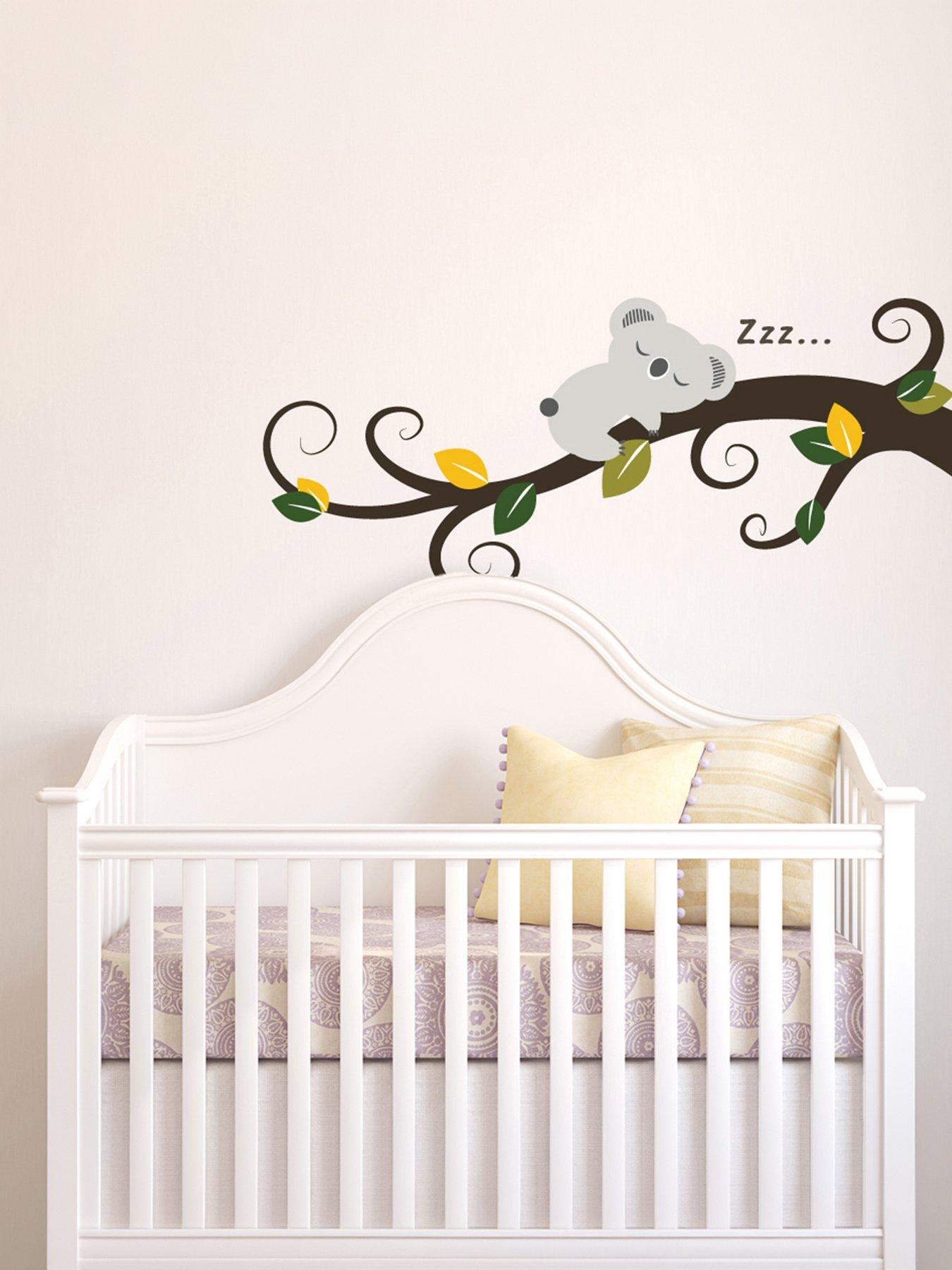 Image 1 of 4 of Walplus Sleeping Koala And Tree Branch Wall Sticker For Kids Nursery Bedroom Decor
