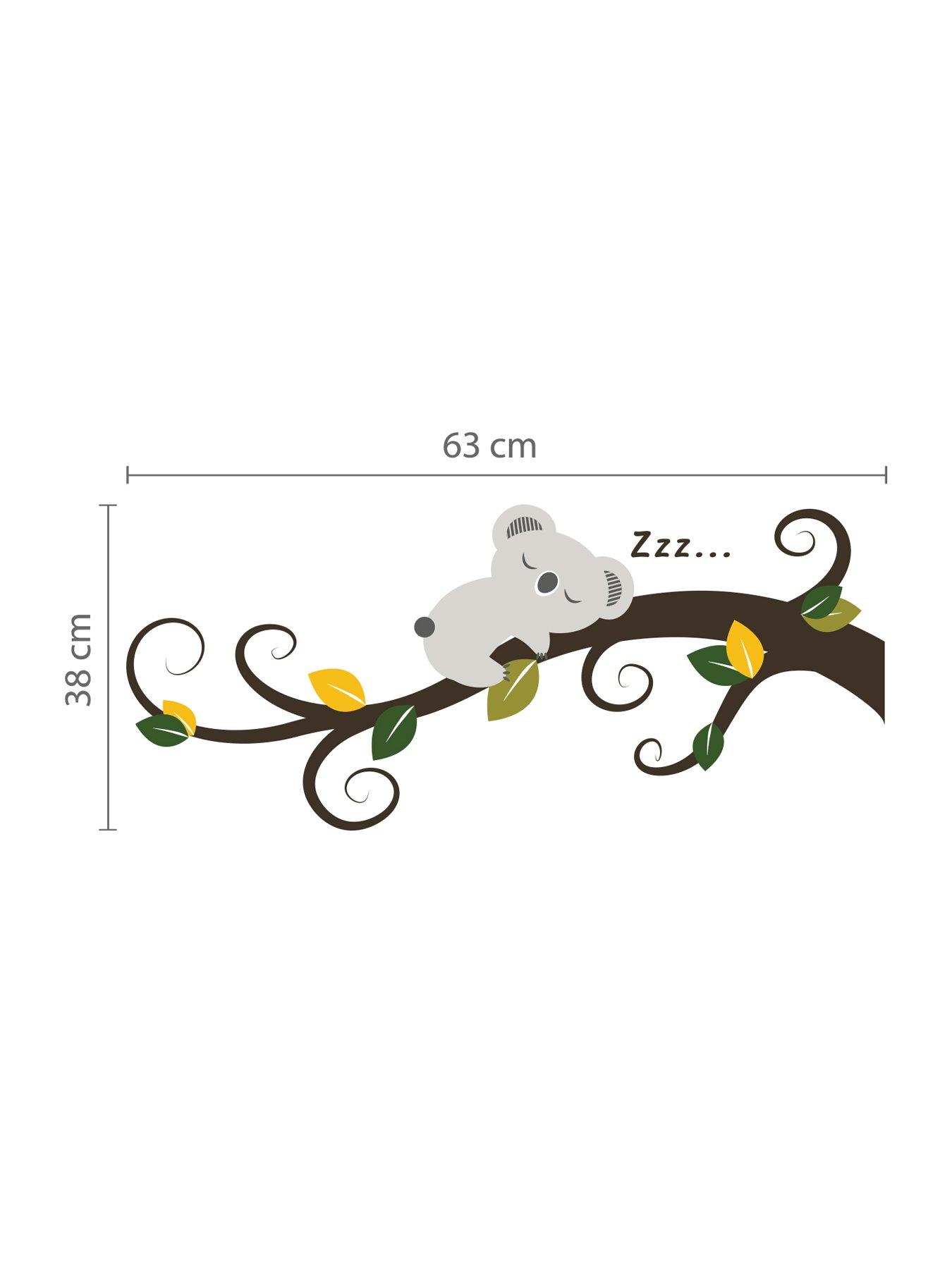 Image 3 of 4 of Walplus Sleeping Koala And Tree Branch Wall Sticker For Kids Nursery Bedroom Decor
