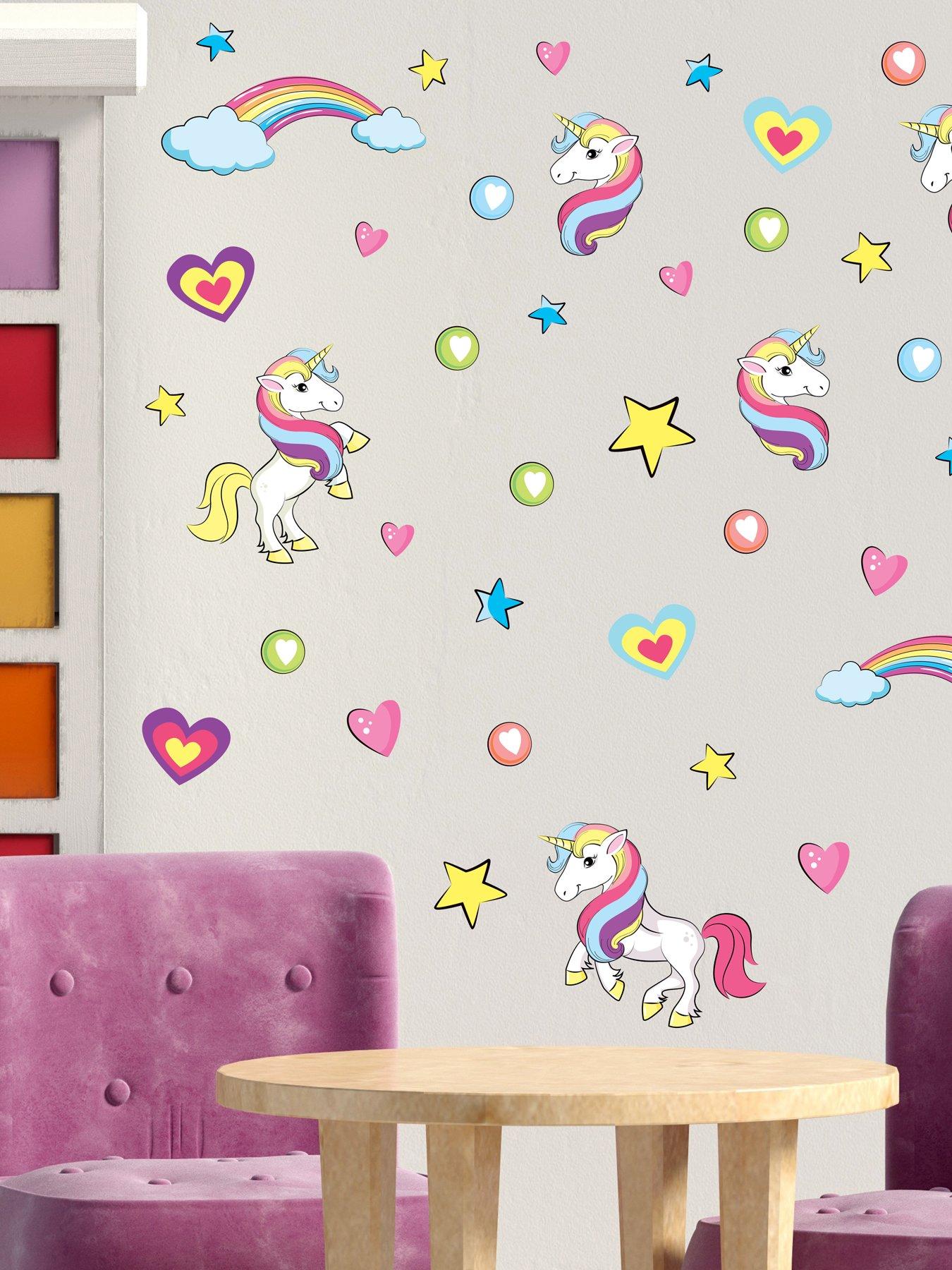 Walplus Unicorn Wall Sticker For Girls Bedroom Nursery Kids Room Decor