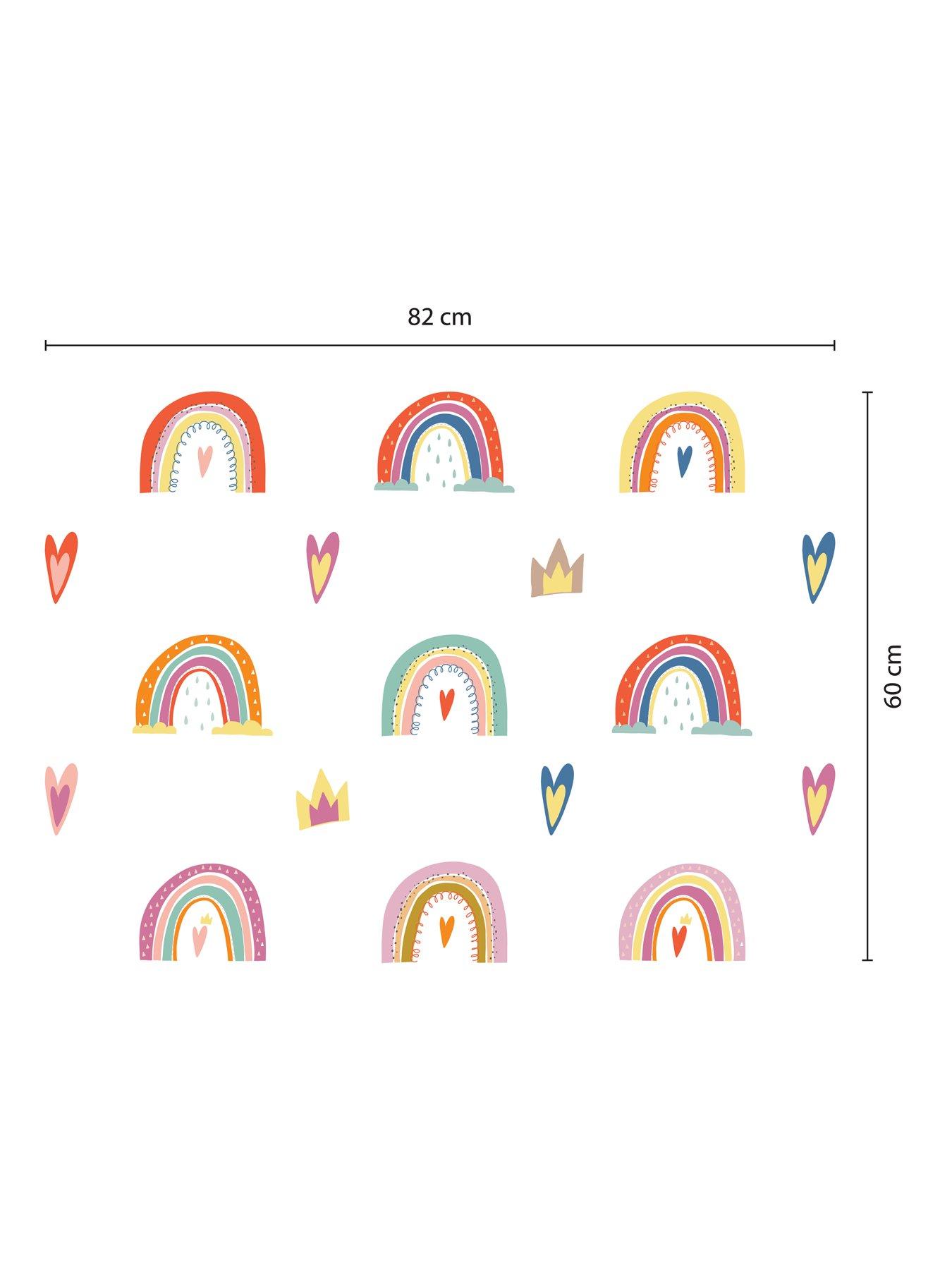 Image 6 of 7 of Walplus Colourful Hand-drawn Rainbows Wall Stickers For Nursery Kids Bedroom Decor