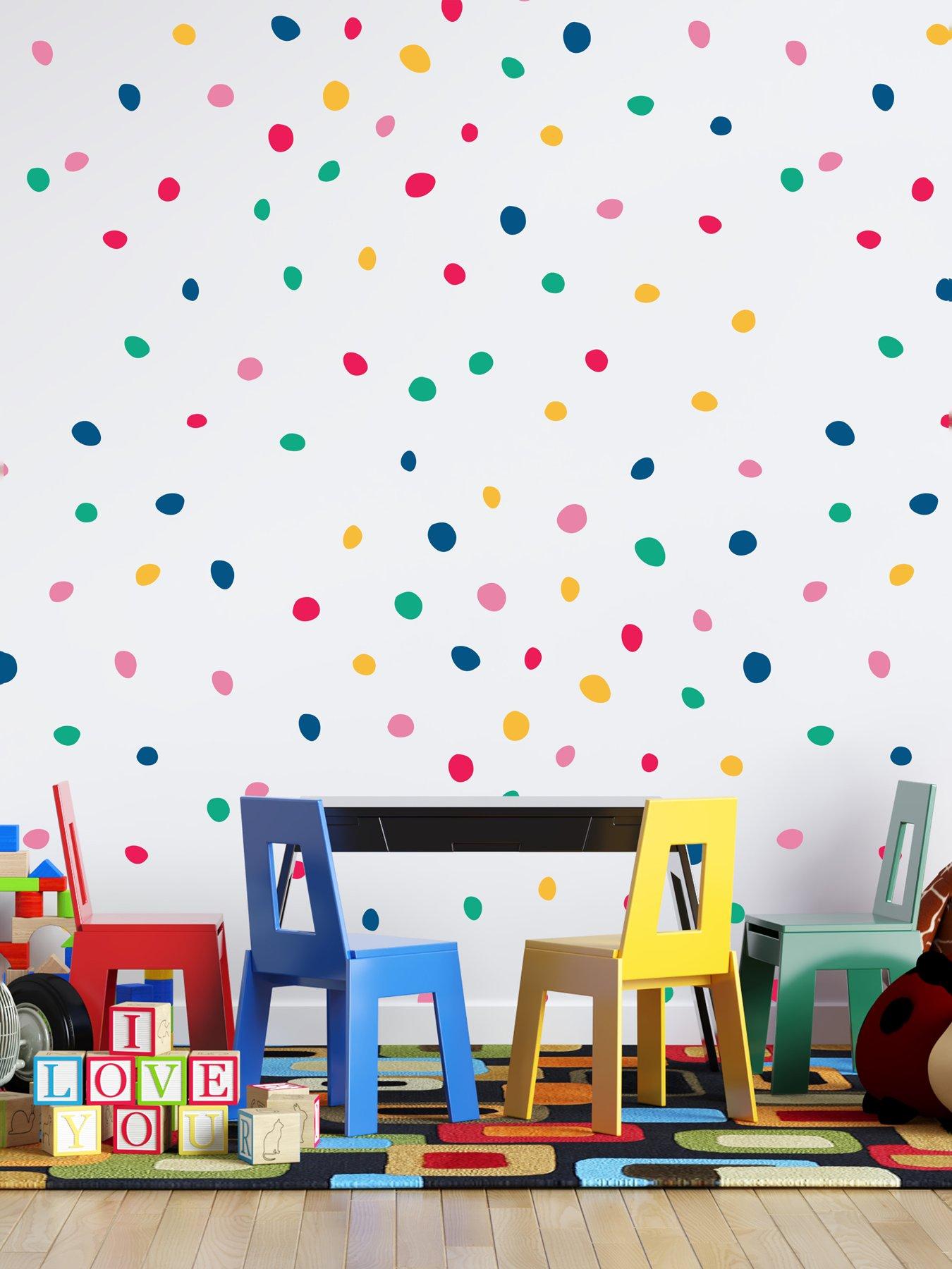 Walplus Colourful Dalmatian Polka Dot Wall Stickers For Kids Bedroom Nursery Decor